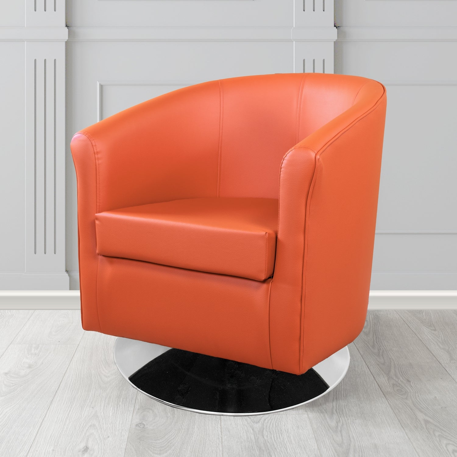 Tuscany Swivel Tub Chair in Chieftain Fabrics Just Colour Crib 5 Faux Leather