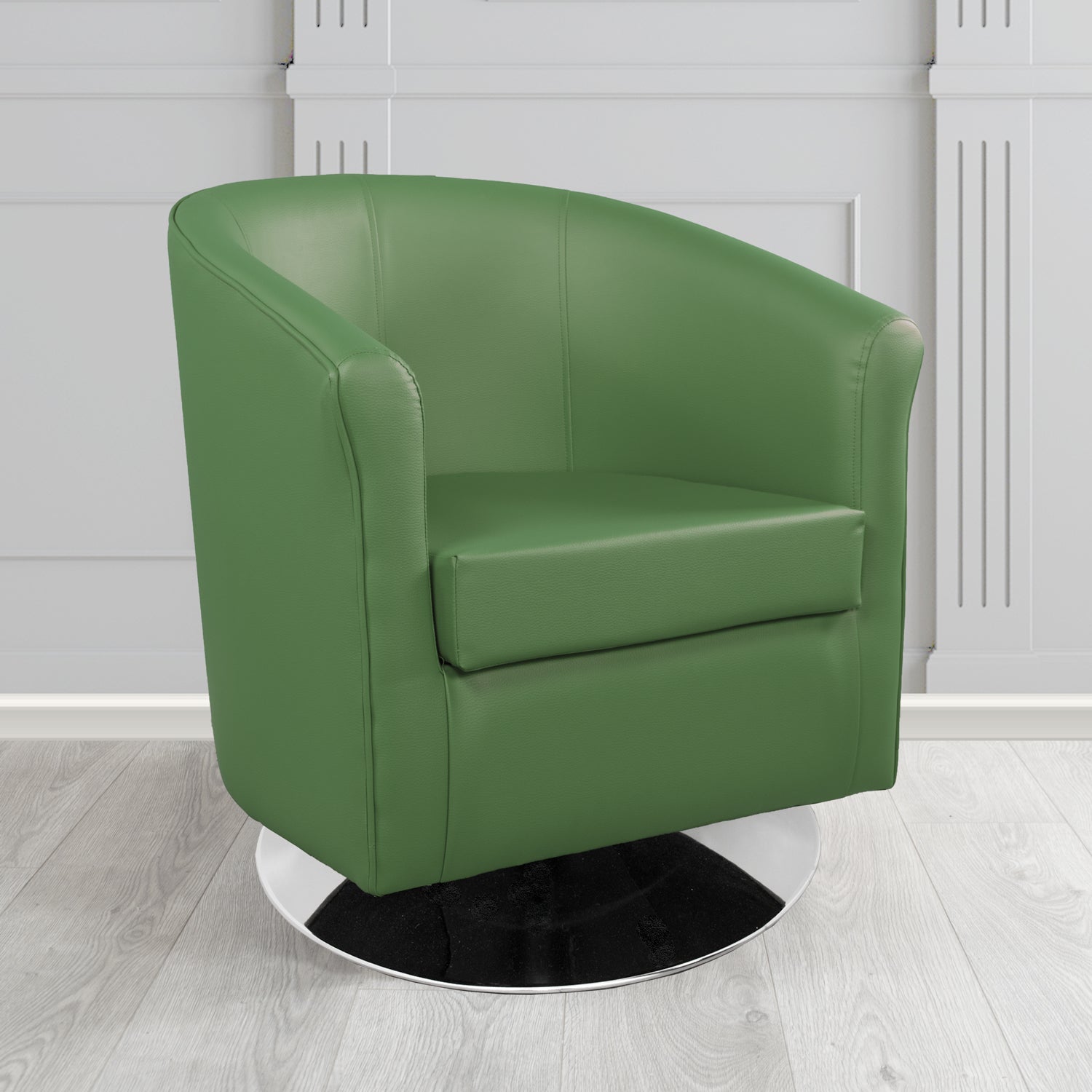Tuscany Swivel Tub Chair in Chieftain Fabrics Just Colour Crib 5 Faux Leather