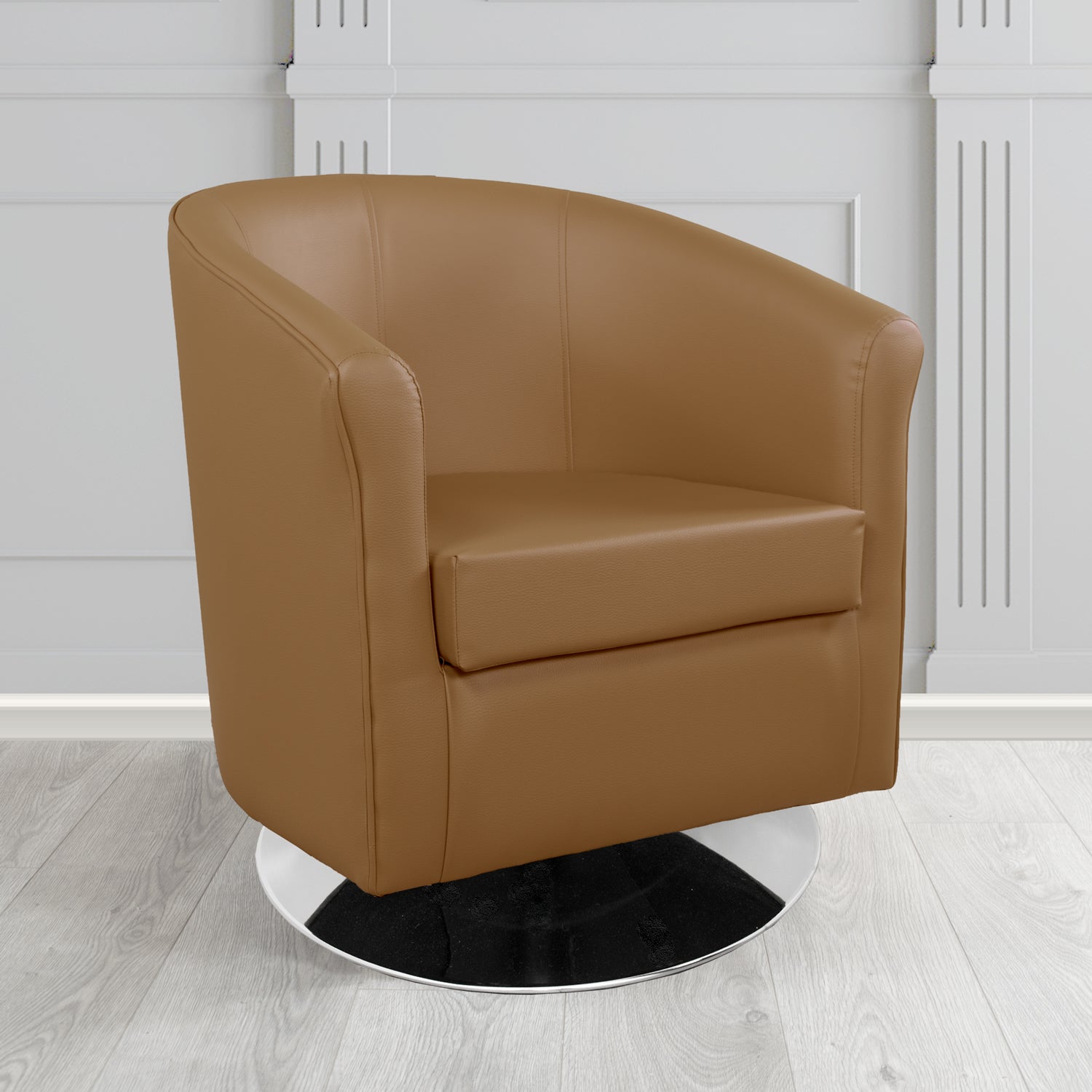 Tuscany Swivel Tub Chair in Chieftain Fabrics Just Colour Crib 5 Faux Leather