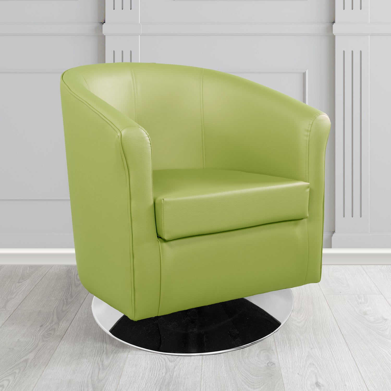 Tuscany Swivel Tub Chair in Chieftain Fabrics Just Colour Crib 5 Faux Leather