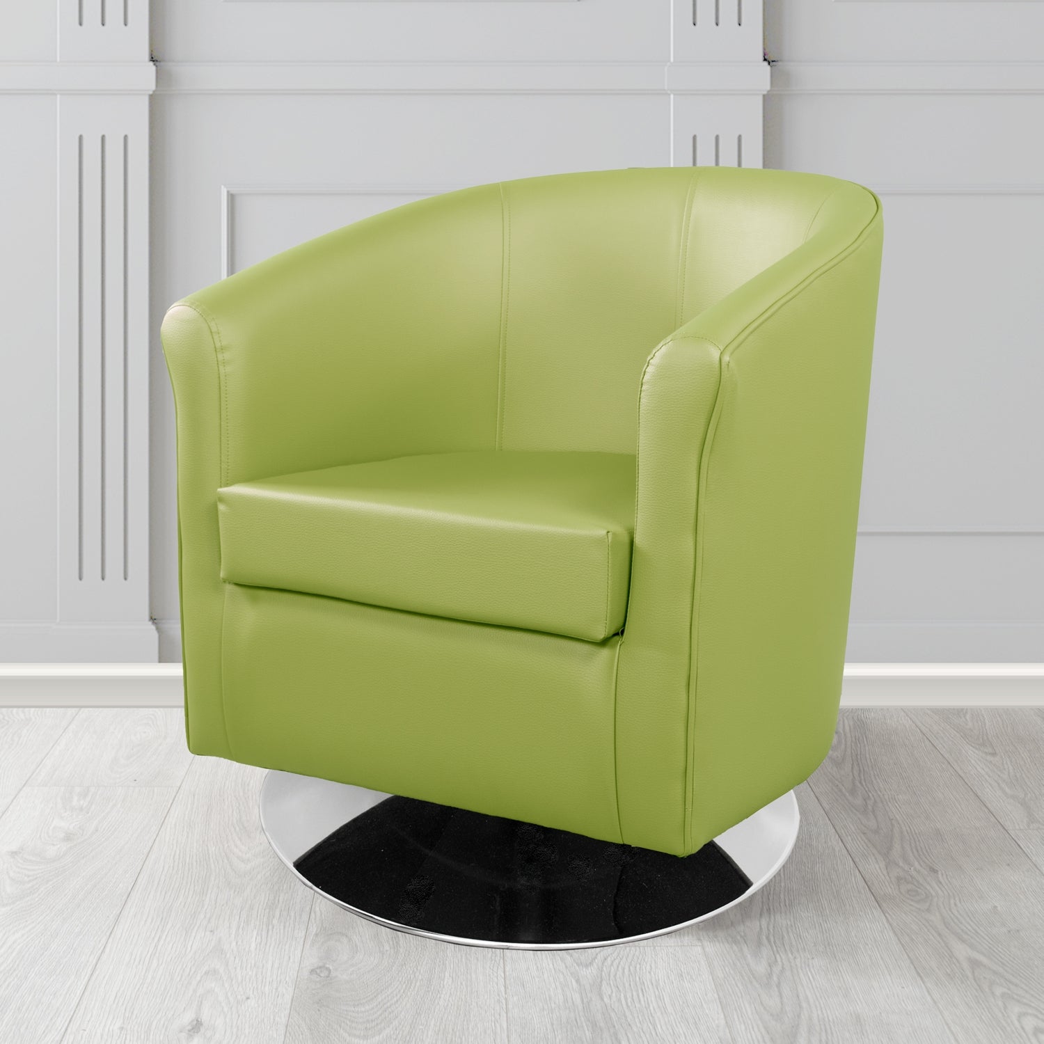 Tuscany Swivel Tub Chair in Chieftain Fabrics Just Colour Crib 5 Faux Leather