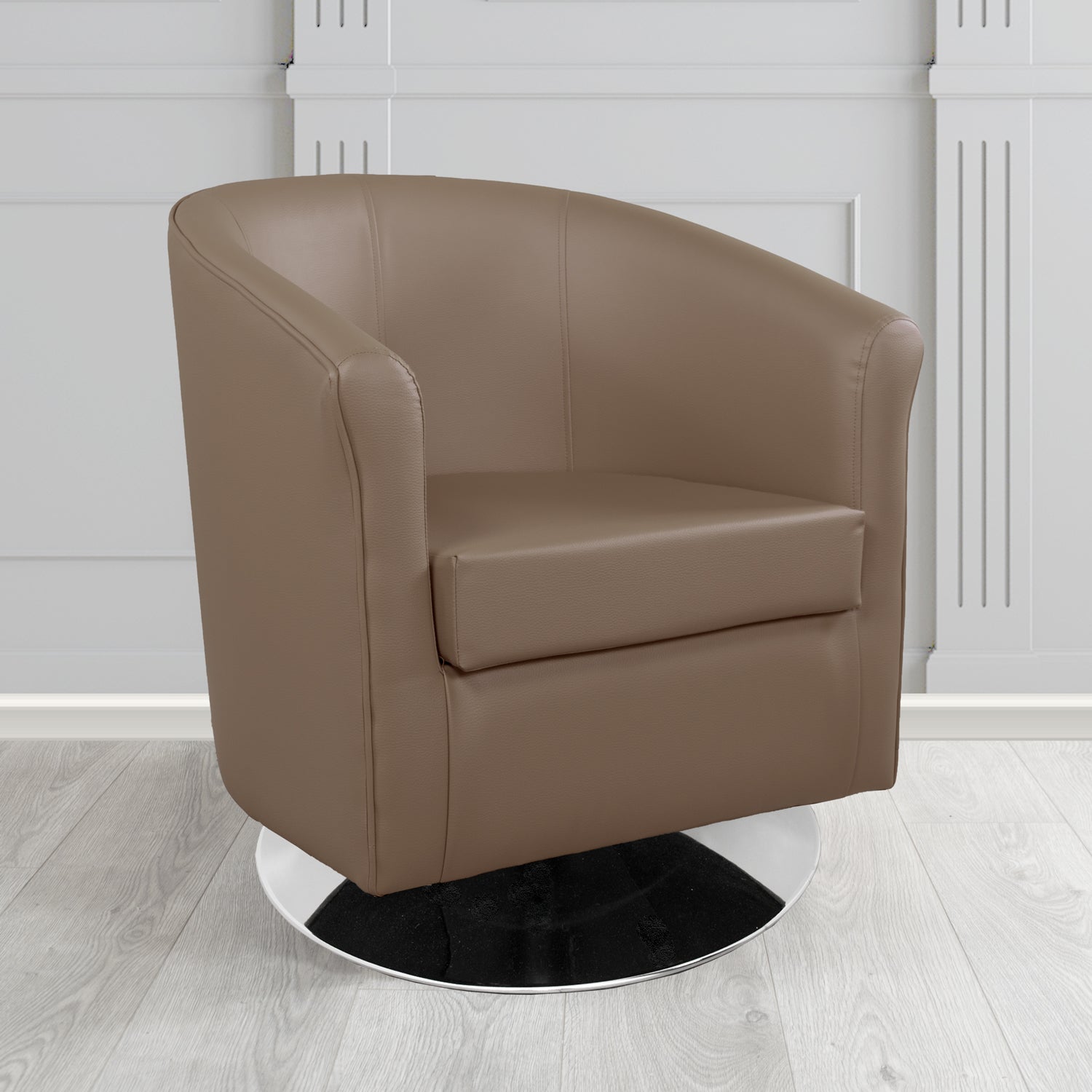 Tuscany Swivel Tub Chair in Chieftain Fabrics Just Colour Crib 5 Faux Leather