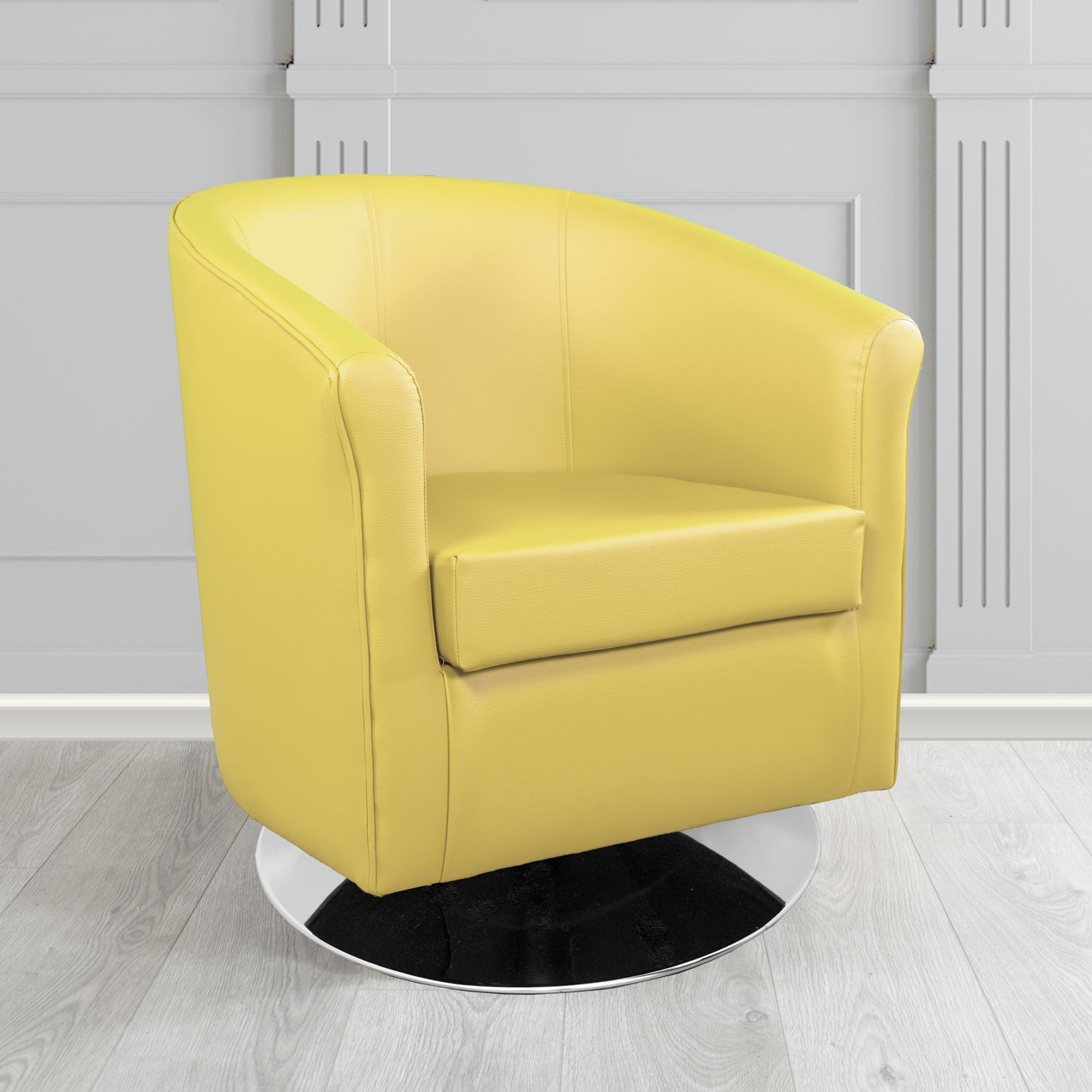 Tuscany Swivel Tub Chair in Chieftain Fabrics Just Colour Crib 5 Faux Leather