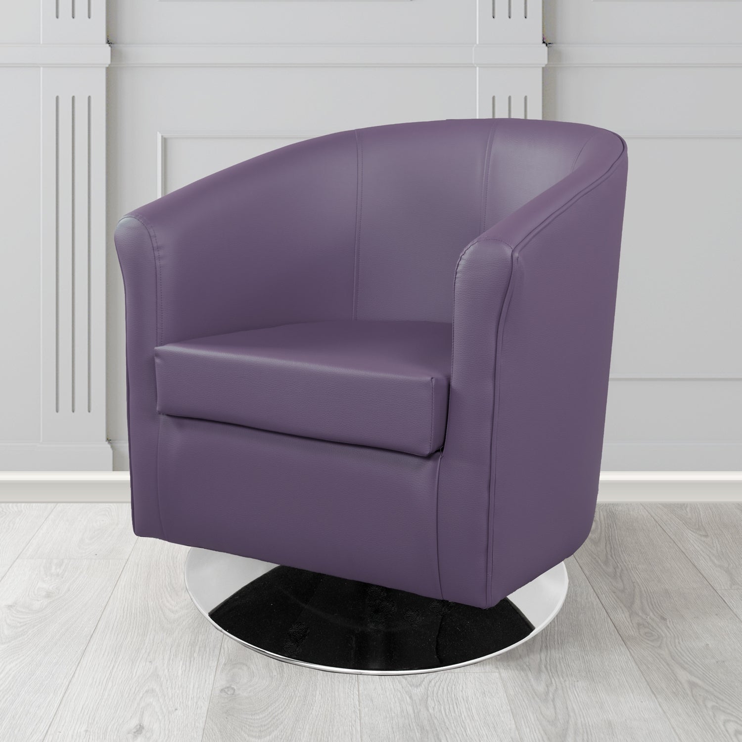 Tuscany Swivel Tub Chair in Chieftain Fabrics Just Colour Crib 5 Faux Leather