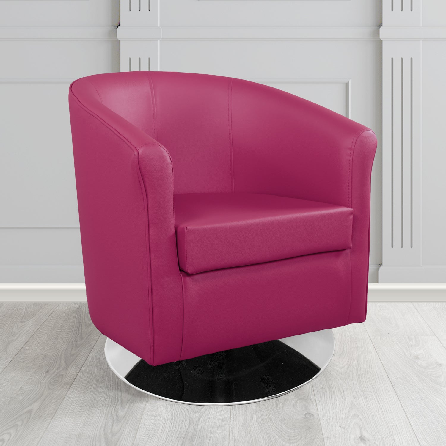 Tuscany Swivel Tub Chair in Chieftain Fabrics Just Colour Crib 5 Faux Leather