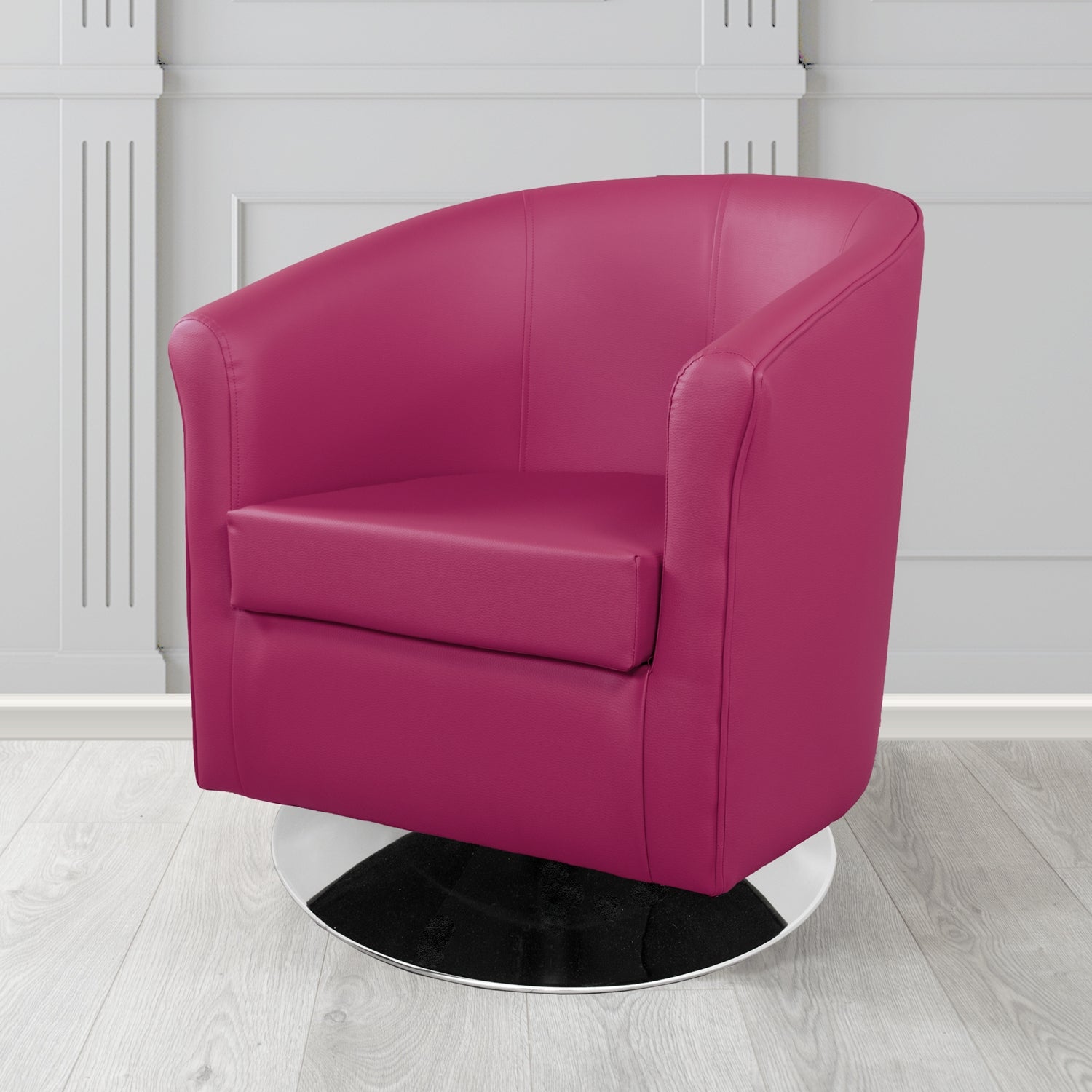 Tuscany Swivel Tub Chair in Chieftain Fabrics Just Colour Crib 5 Faux Leather