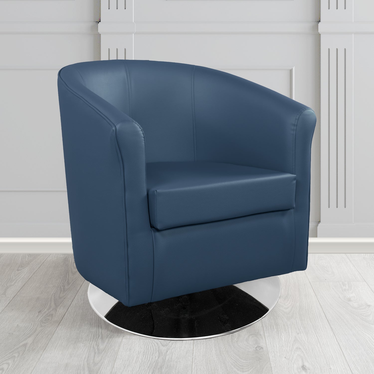 Tuscany Swivel Tub Chair in Chieftain Fabrics Just Colour Crib 5 Faux Leather