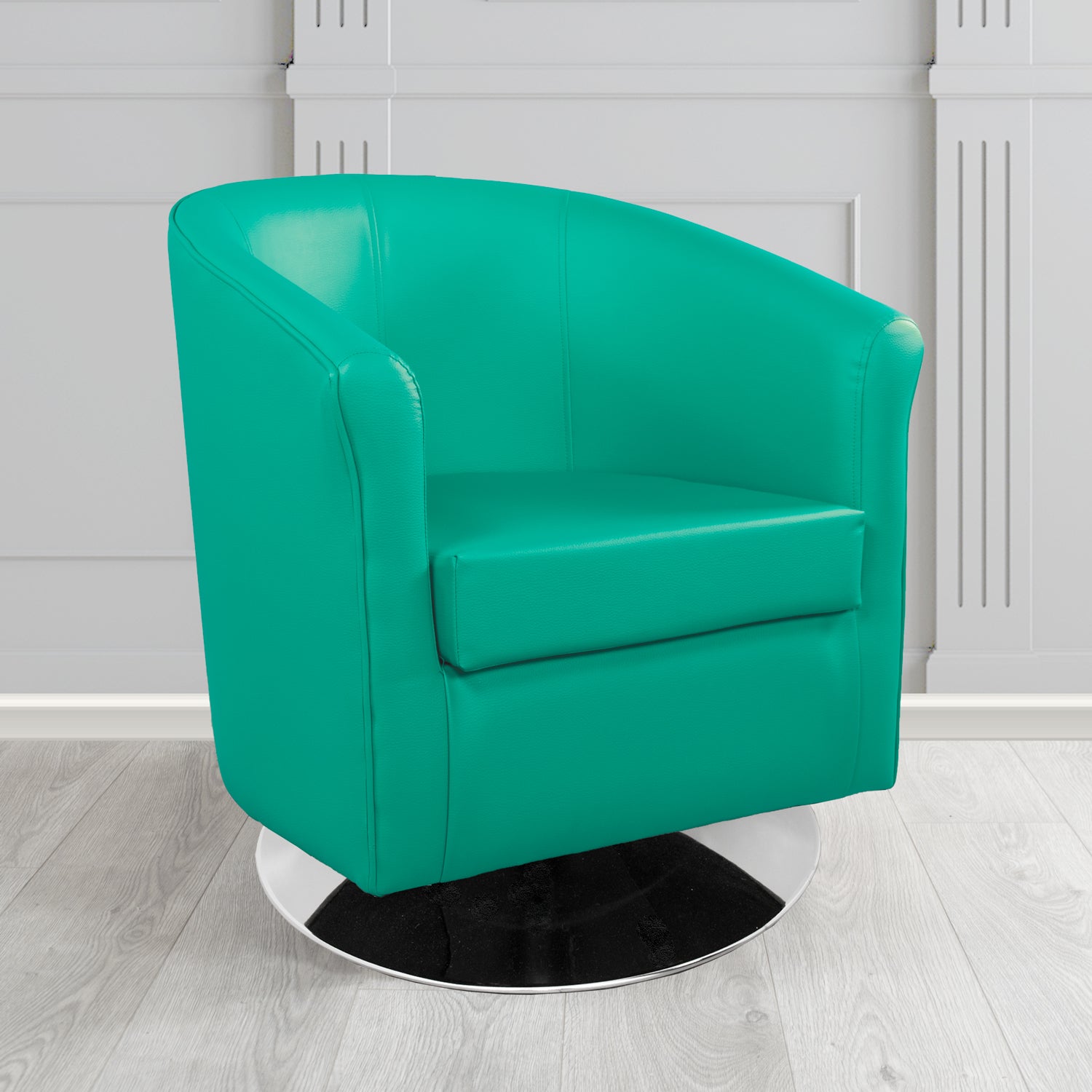 Tuscany Swivel Tub Chair in Chieftain Fabrics Just Colour Crib 5 Faux Leather