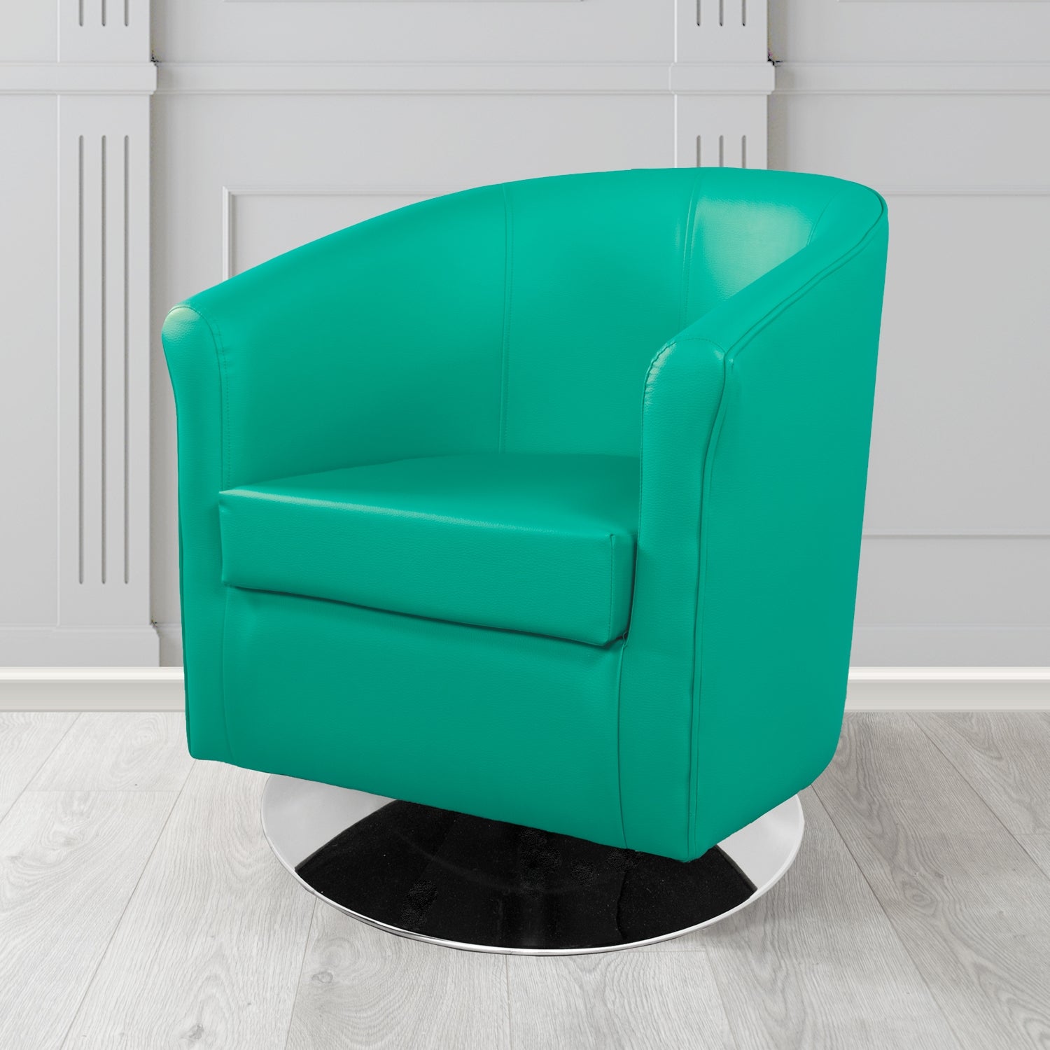 Tuscany Swivel Tub Chair in Chieftain Fabrics Just Colour Crib 5 Faux Leather