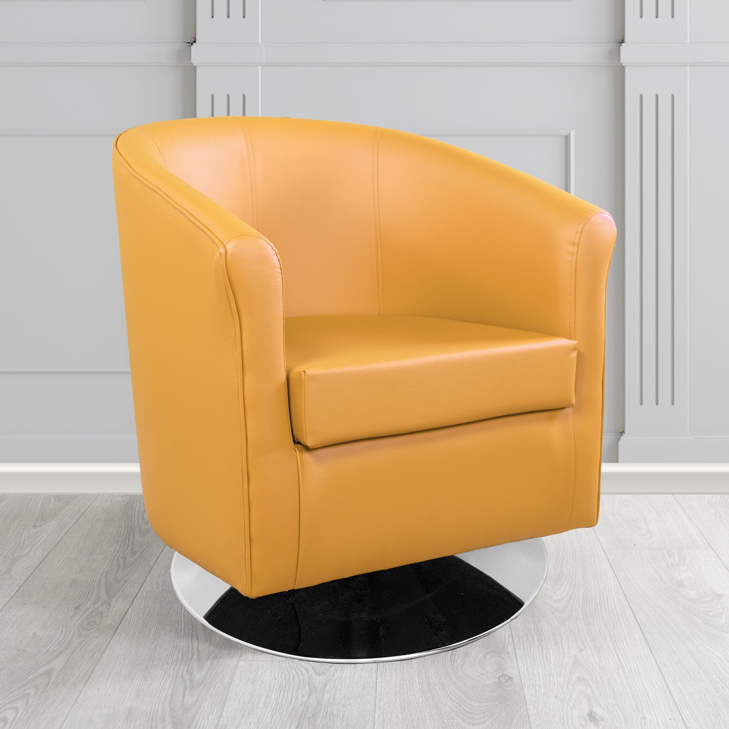 Tuscany Swivel Tub Chair in Chieftain Fabrics Just Colour Crib 5 Faux Leather