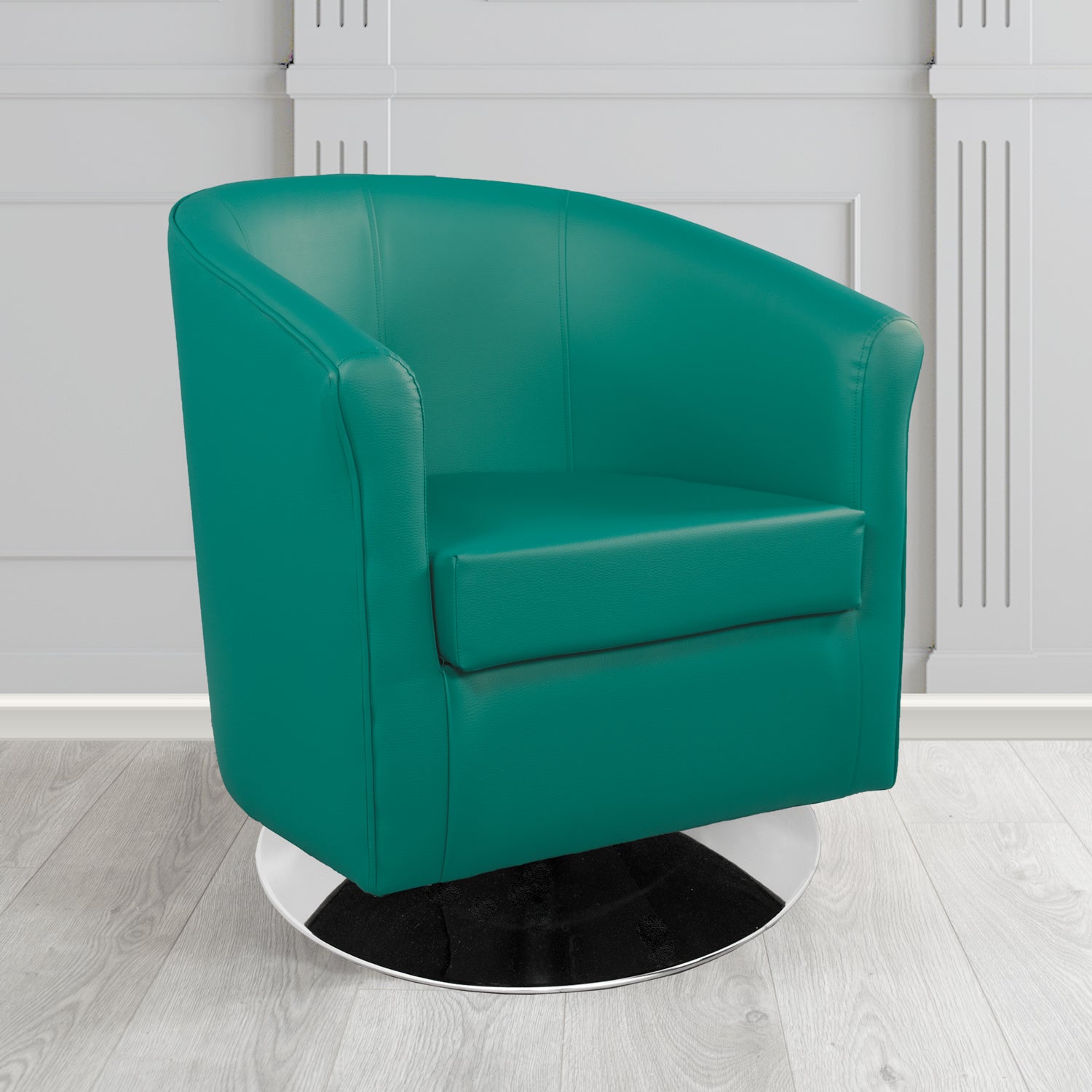 Tuscany Swivel Tub Chair in Chieftain Fabrics Just Colour Crib 5 Faux Leather