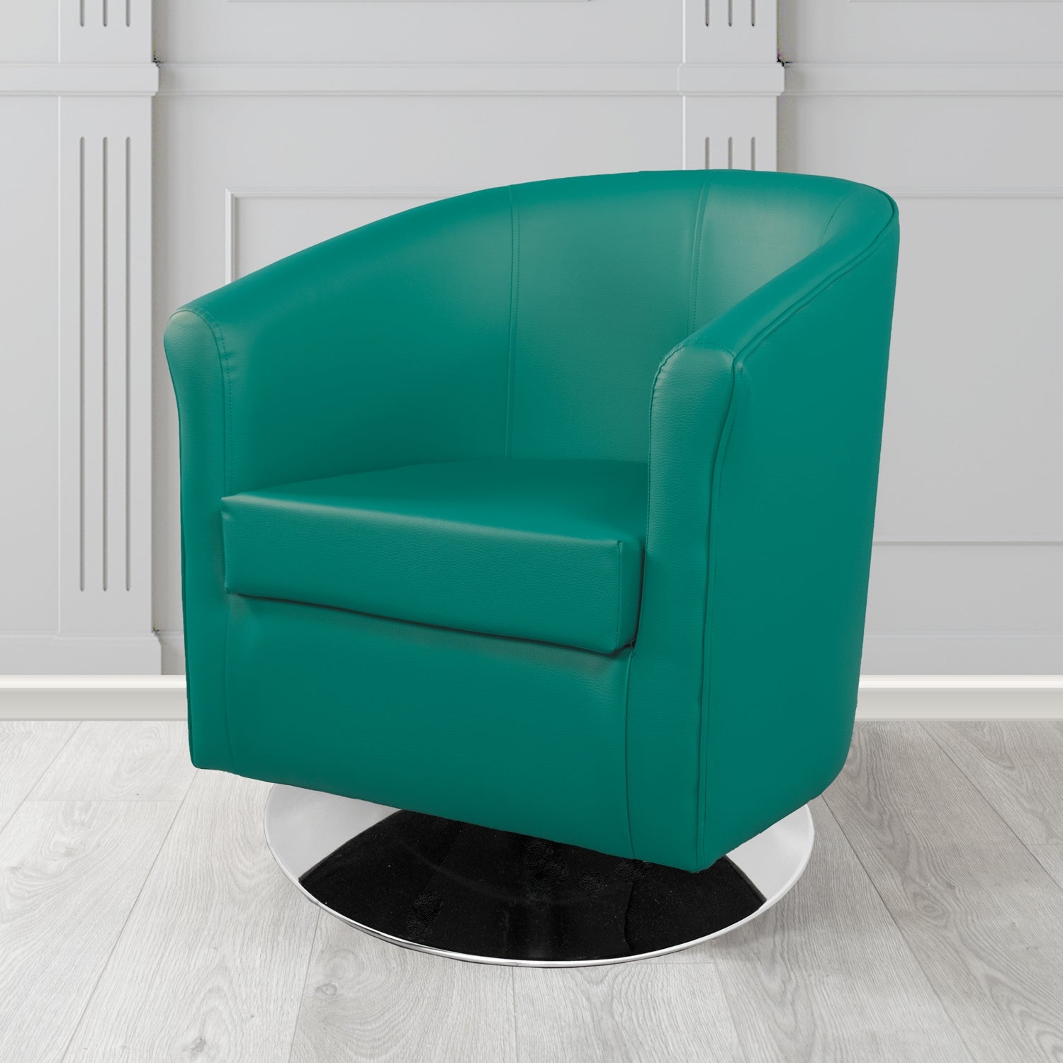 Tuscany Swivel Tub Chair in Chieftain Fabrics Just Colour Crib 5 Faux Leather