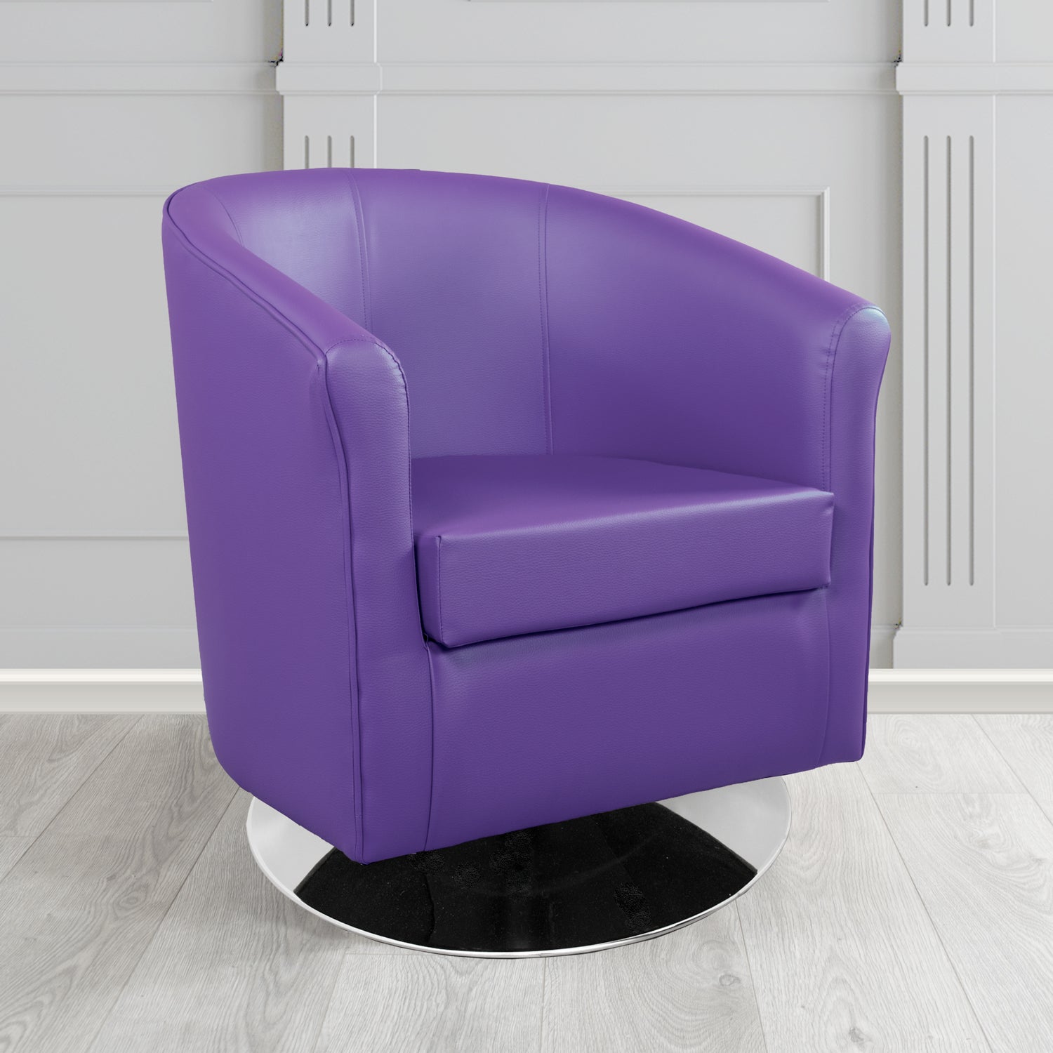 Tuscany Swivel Tub Chair in Chieftain Fabrics Just Colour Crib 5 Faux Leather