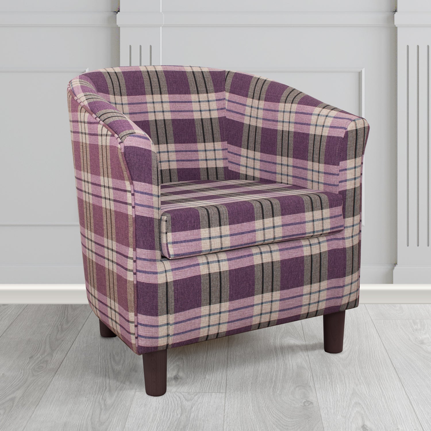 Tuscany Tub Chair in Fryett's Kintyre Tartan Fabric