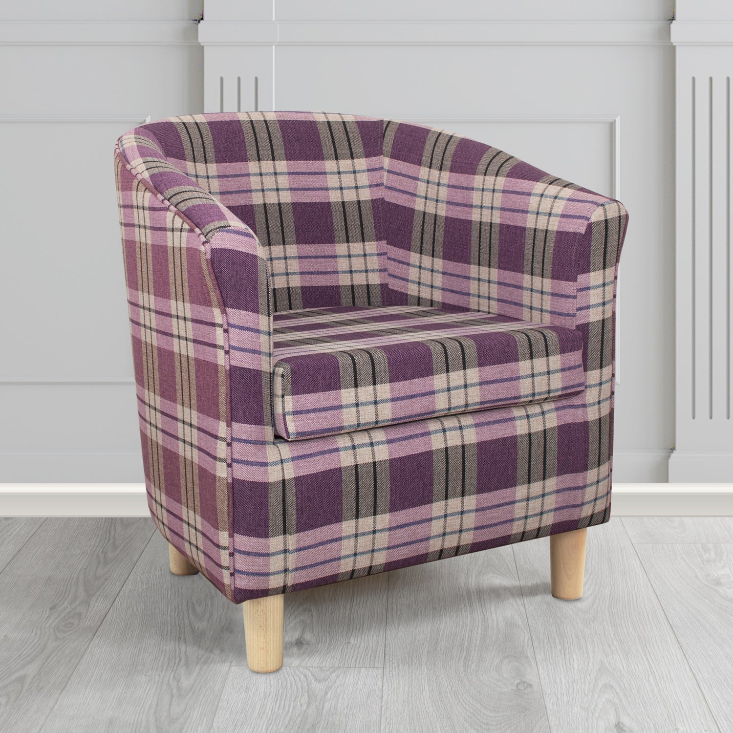 Tuscany Tub Chair in Fryett's Kintyre Tartan Fabric