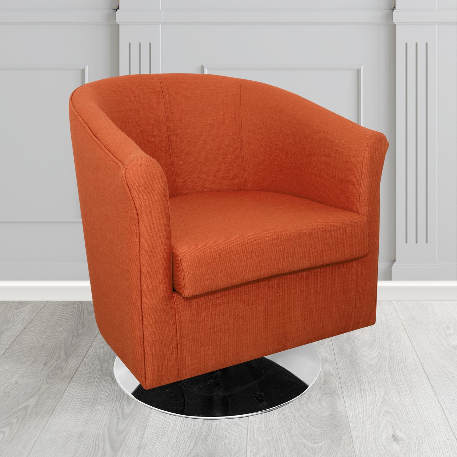 Tuscany Swivel Tub Chair in Agua Fabrics Linetta Contract Crib 5 Fabric - Antimicrobial & Waterproof