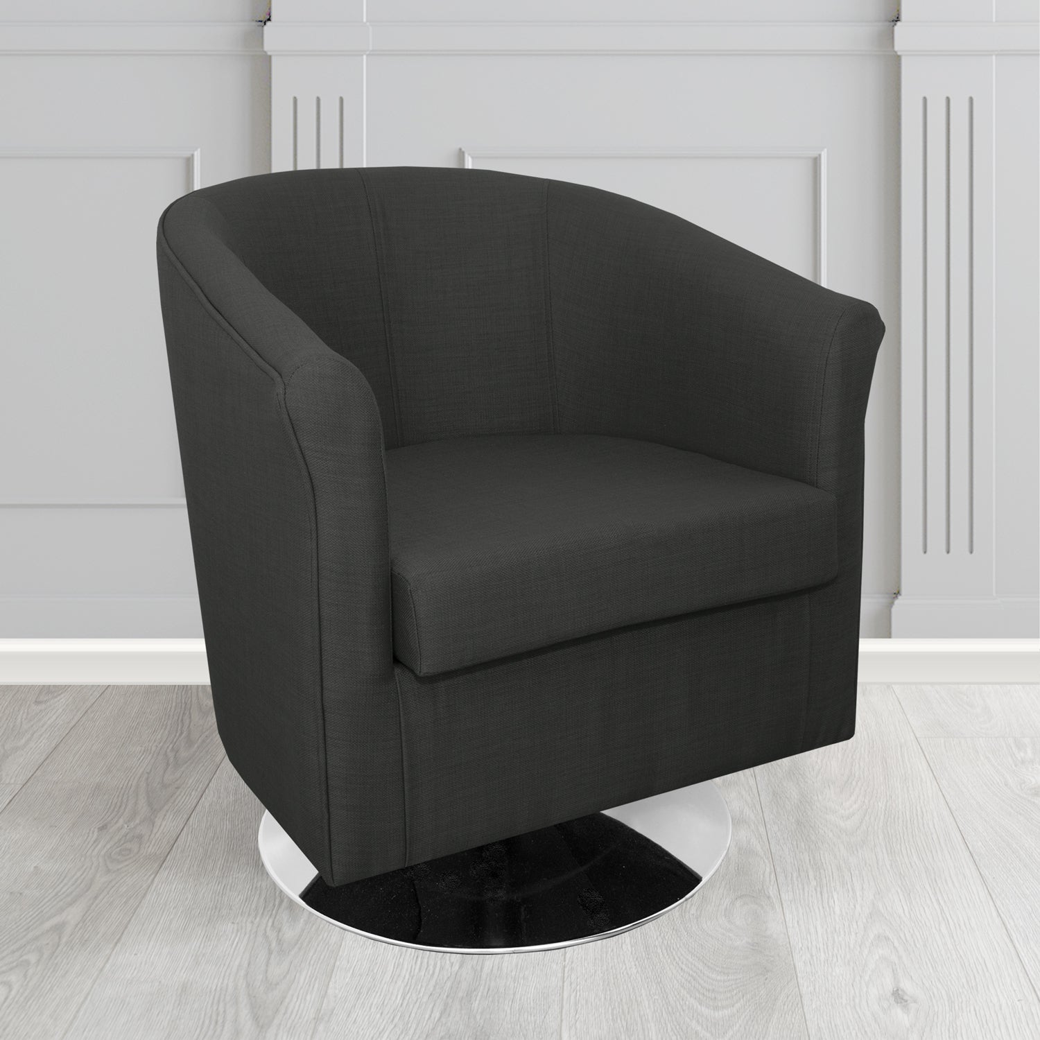 Tuscany Swivel Tub Chair in Agua Fabrics Linetta Contract Crib 5 Fabric - Antimicrobial & Waterproof