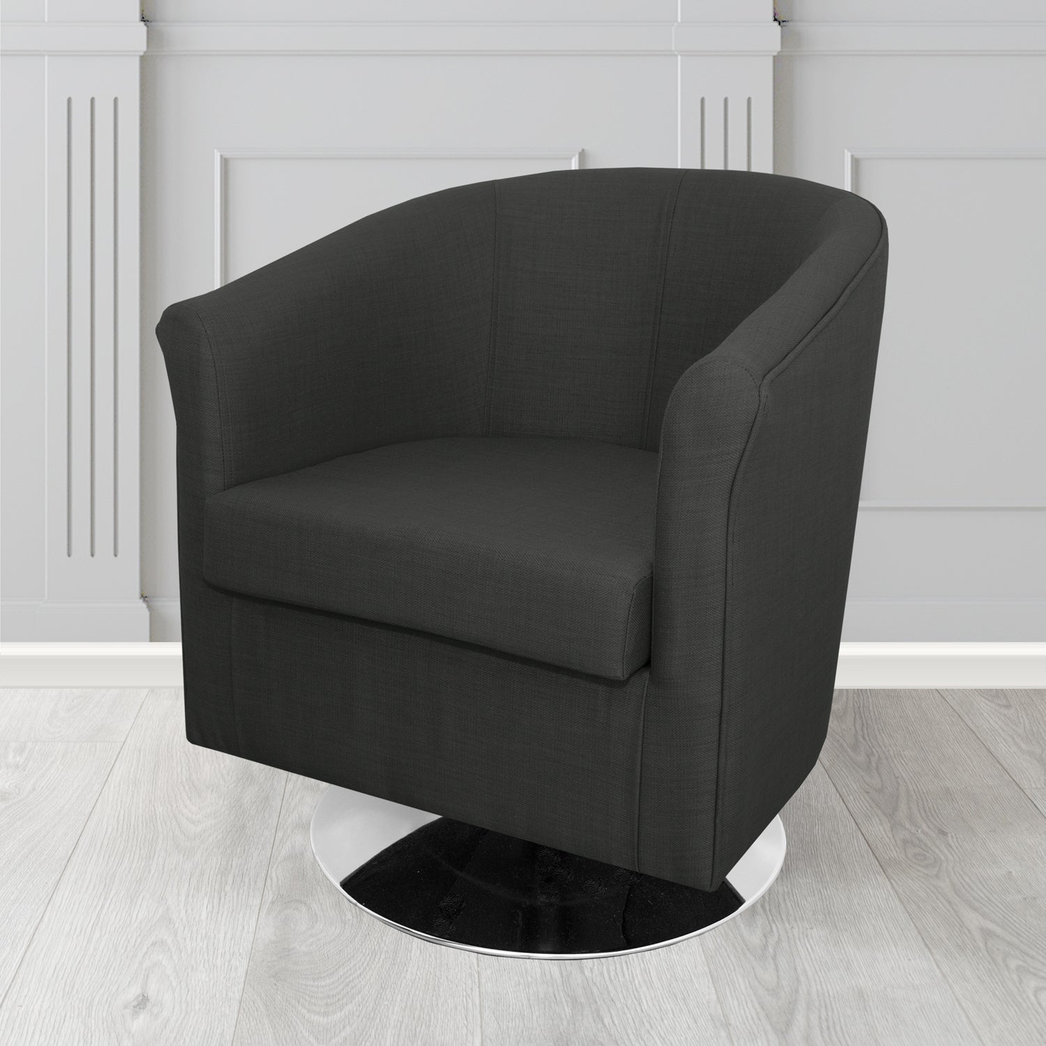 Tuscany Swivel Tub Chair in Agua Fabrics Linetta Contract Crib 5 Fabric - Antimicrobial & Waterproof