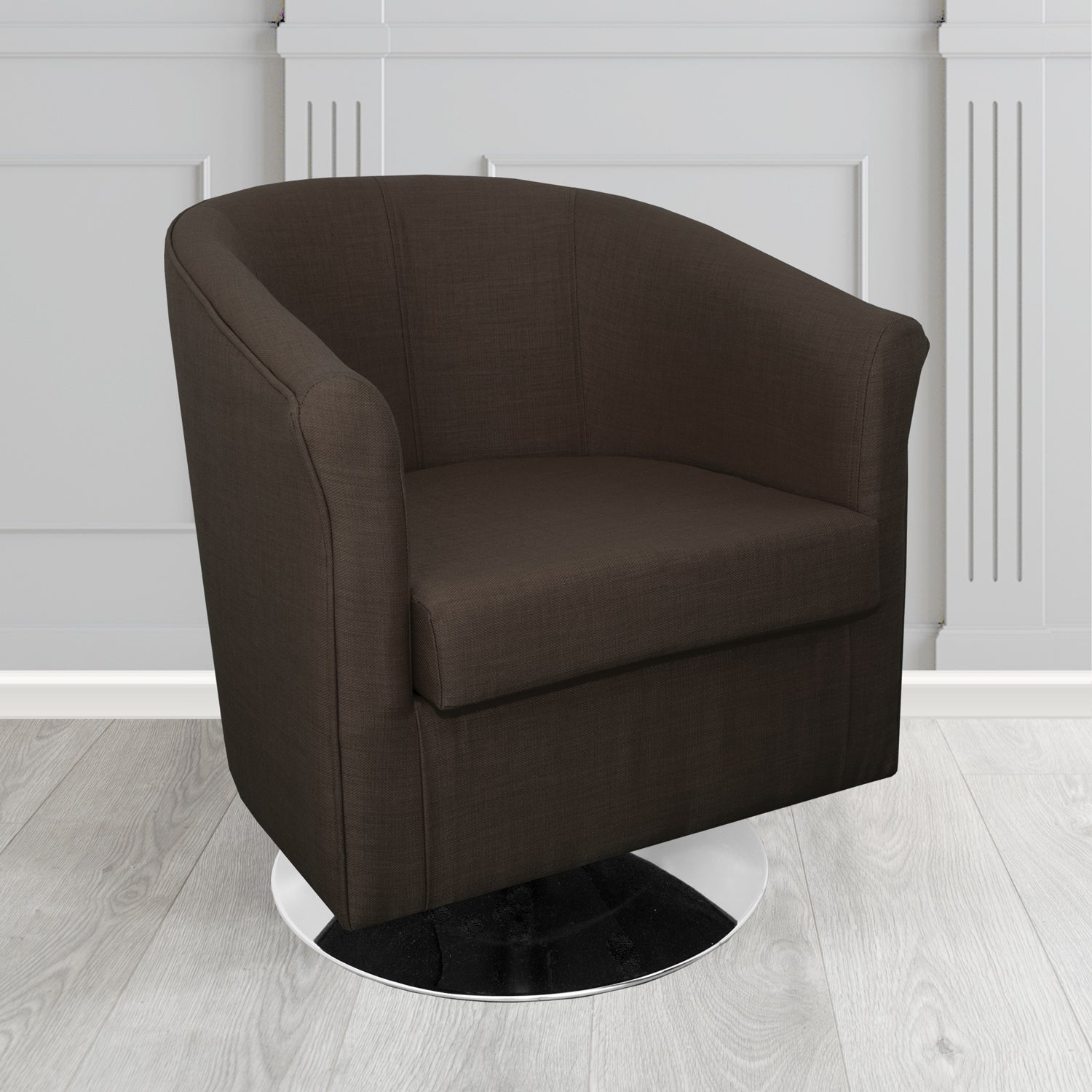 Tuscany Swivel Tub Chair in Agua Fabrics Linetta Contract Crib 5 Fabric - Antimicrobial & Waterproof