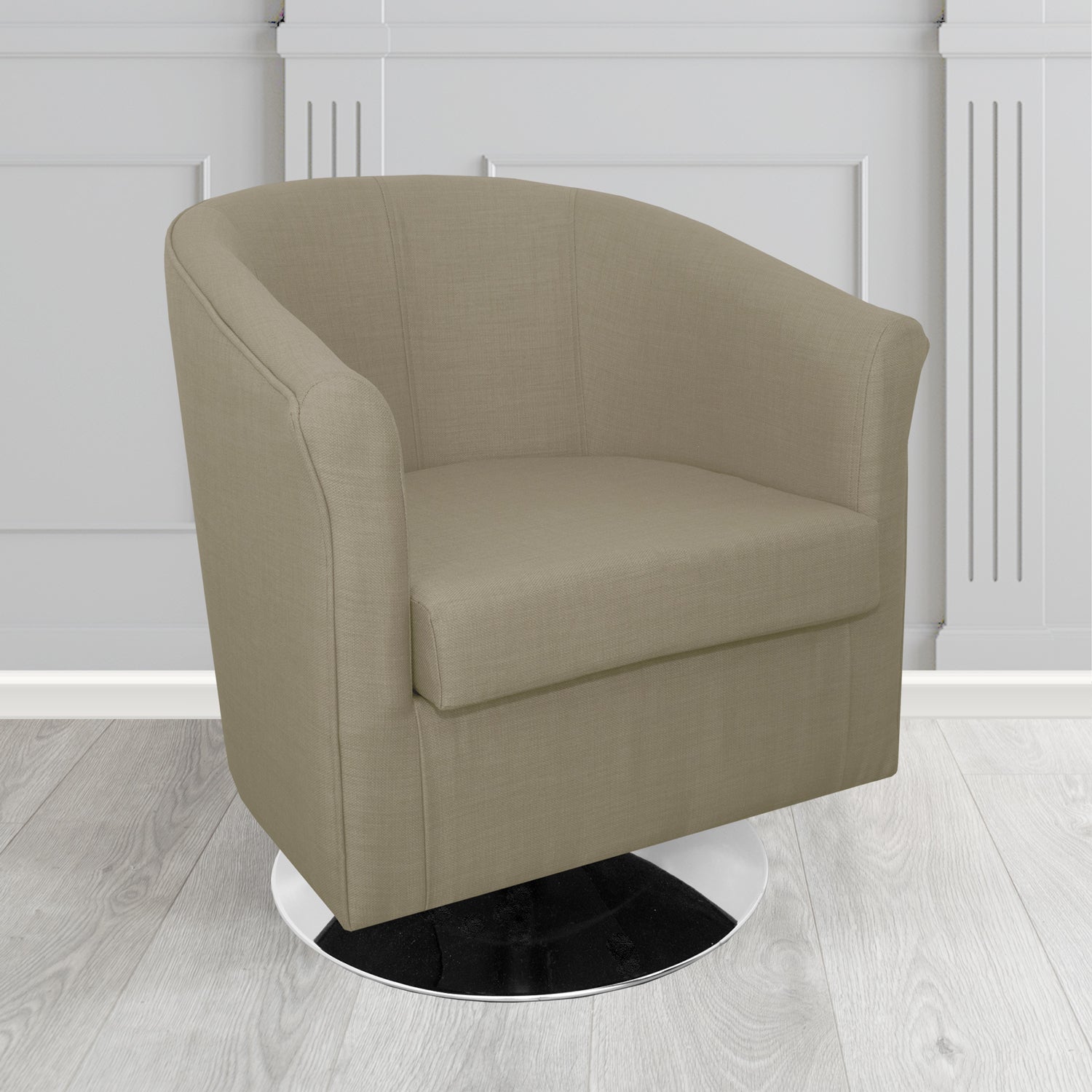 Tuscany Swivel Tub Chair in Agua Fabrics Linetta Contract Crib 5 Fabric - Antimicrobial & Waterproof