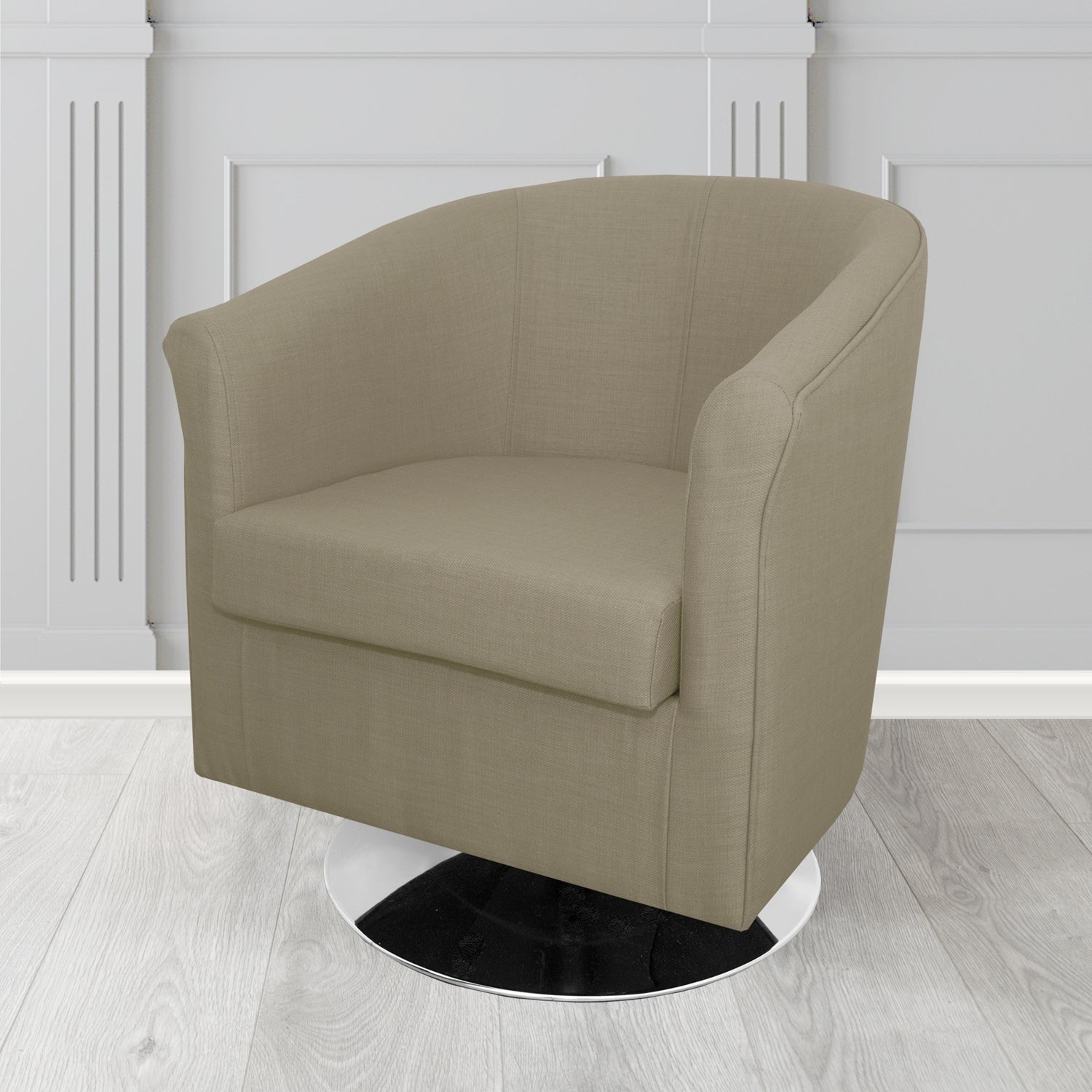 Tuscany Swivel Tub Chair in Agua Fabrics Linetta Contract Crib 5 Fabric - Antimicrobial & Waterproof