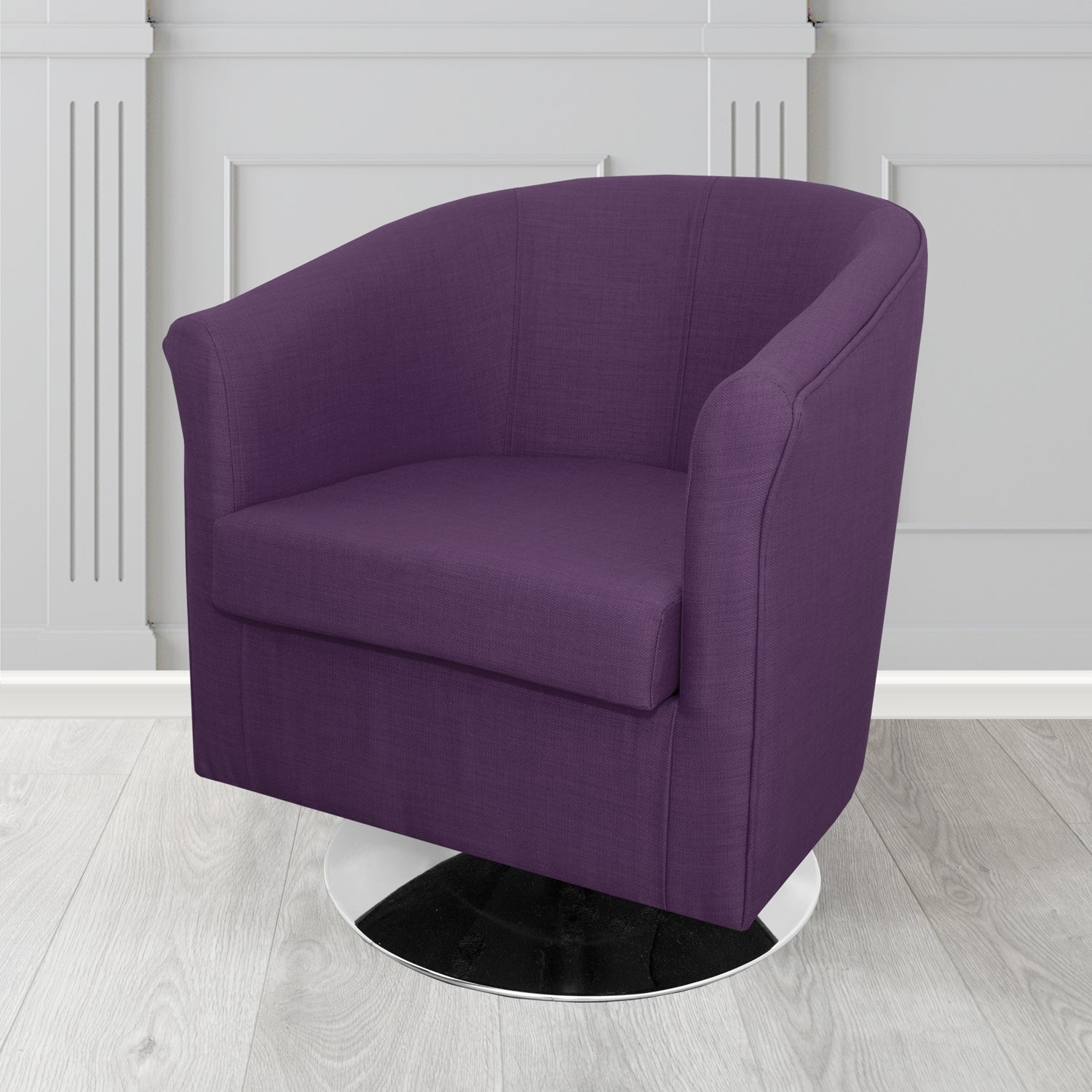 Tuscany Swivel Tub Chair in Agua Fabrics Linetta Contract Crib 5 Fabric - Antimicrobial & Waterproof