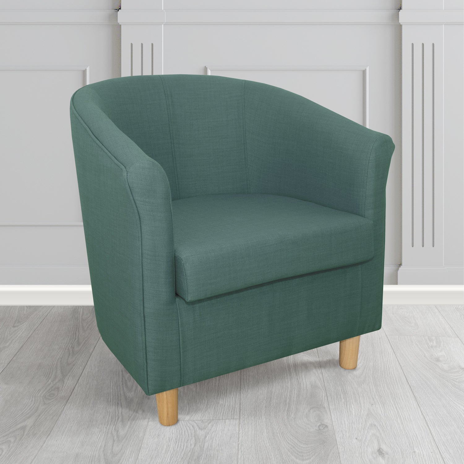 Tuscany Tub Chair in Agua Fabrics Linetta Contract Crib 5 Fabric - Antimicrobial & Waterproof
