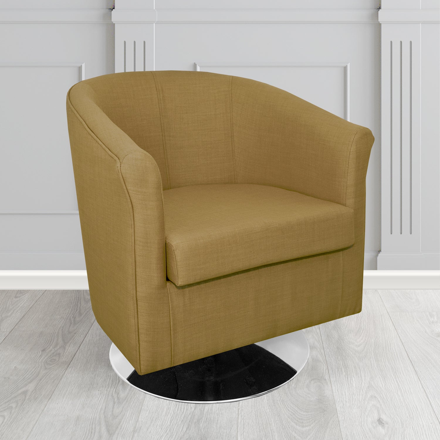 Tuscany Swivel Tub Chair in Agua Fabrics Linetta Contract Crib 5 Fabric - Antimicrobial & Waterproof