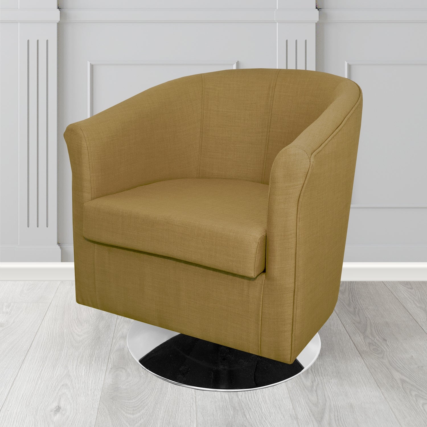 Tuscany Swivel Tub Chair in Agua Fabrics Linetta Contract Crib 5 Fabric - Antimicrobial & Waterproof