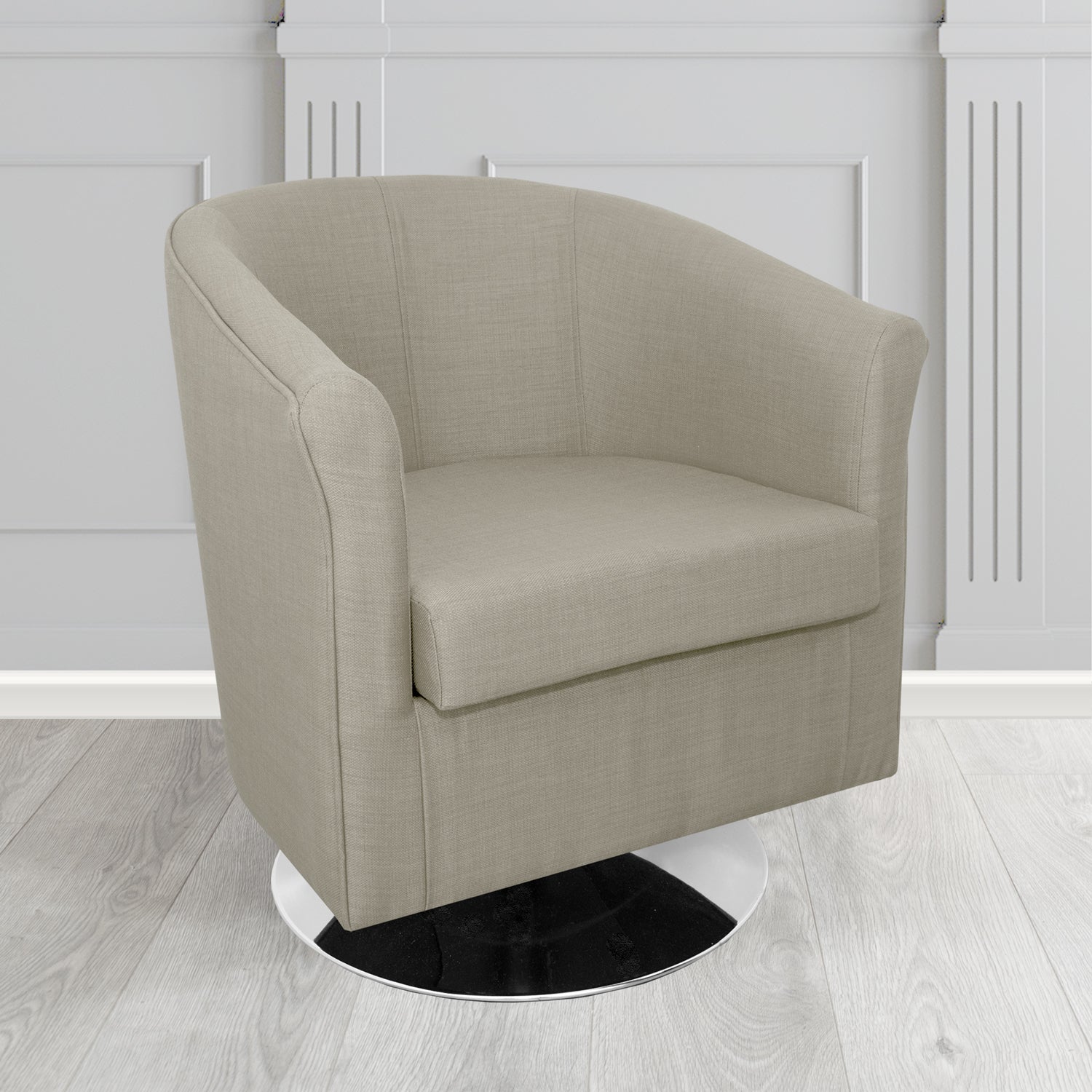 Tuscany Swivel Tub Chair in Agua Fabrics Linetta Contract Crib 5 Fabric - Antimicrobial & Waterproof
