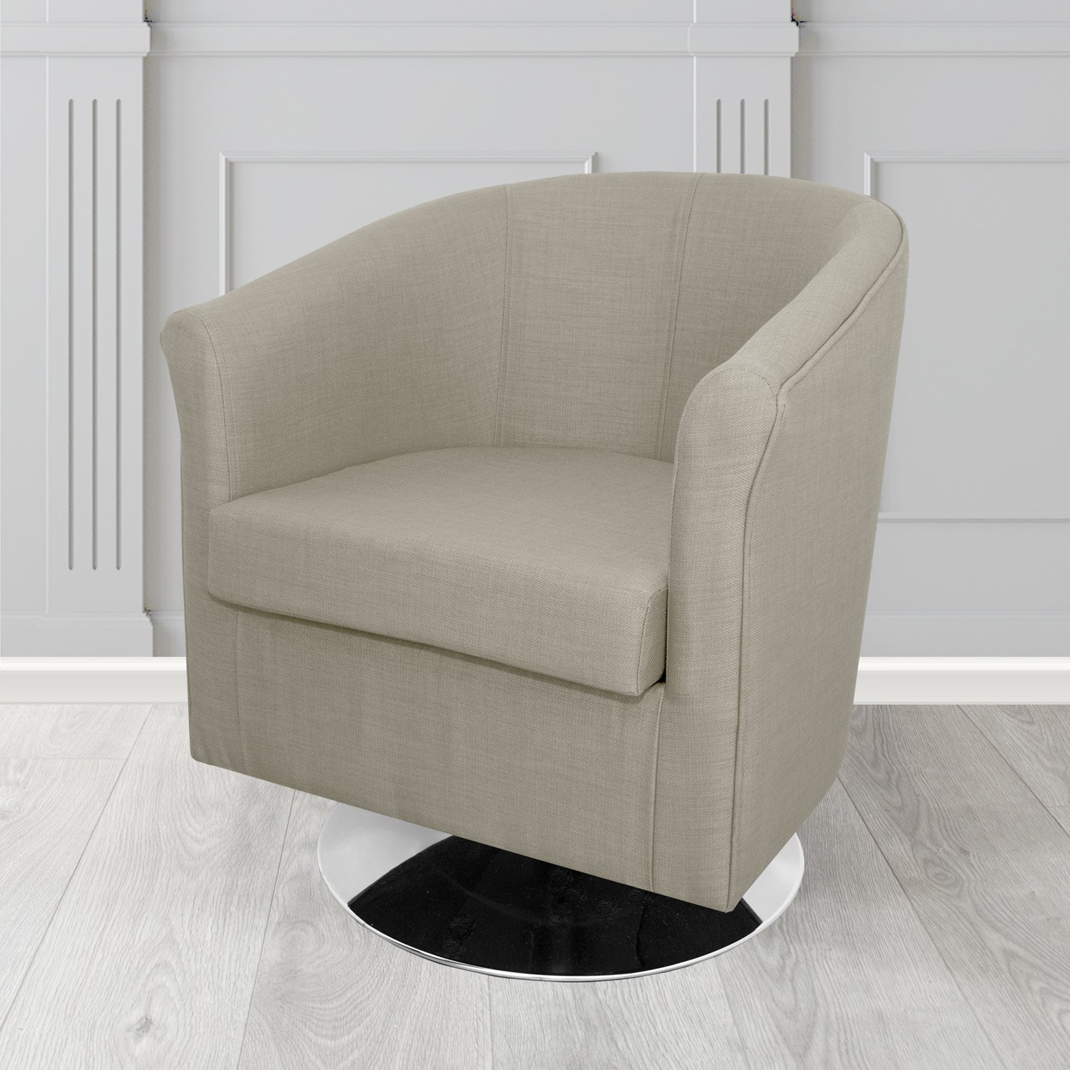 Tuscany Swivel Tub Chair in Agua Fabrics Linetta Contract Crib 5 Fabric - Antimicrobial & Waterproof