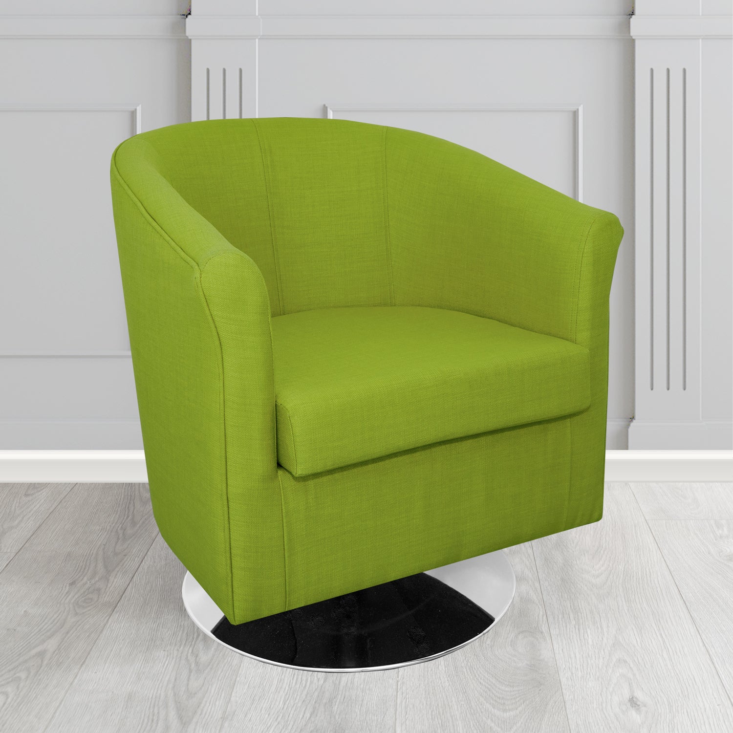Tuscany Swivel Tub Chair in Agua Fabrics Linetta Contract Crib 5 Fabric - Antimicrobial & Waterproof