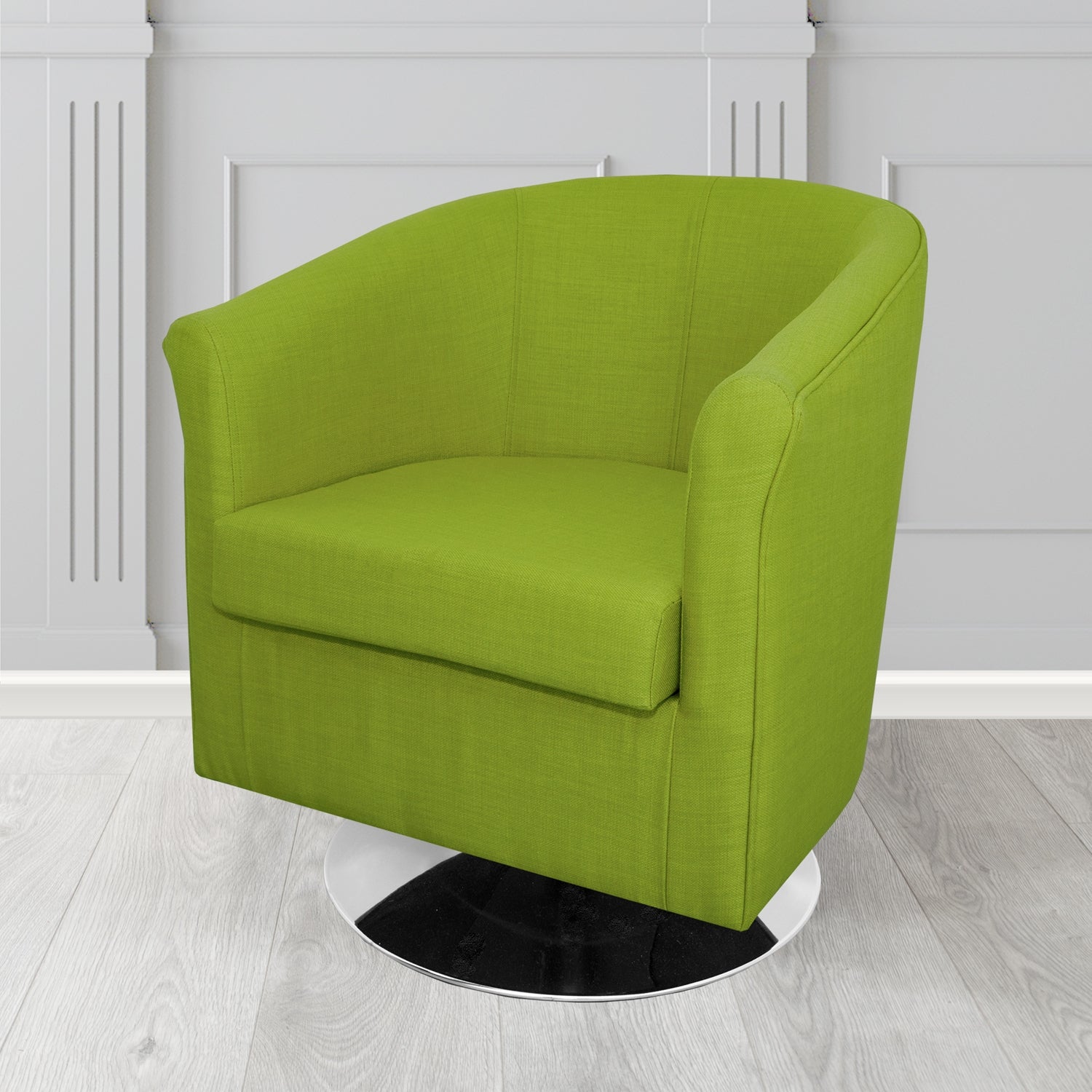 Tuscany Swivel Tub Chair in Agua Fabrics Linetta Contract Crib 5 Fabric - Antimicrobial & Waterproof