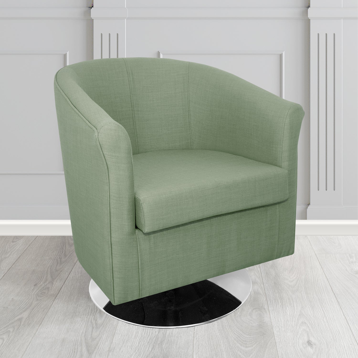 Tuscany Swivel Tub Chair in Agua Fabrics Linetta Contract Crib 5 Fabric - Antimicrobial & Waterproof