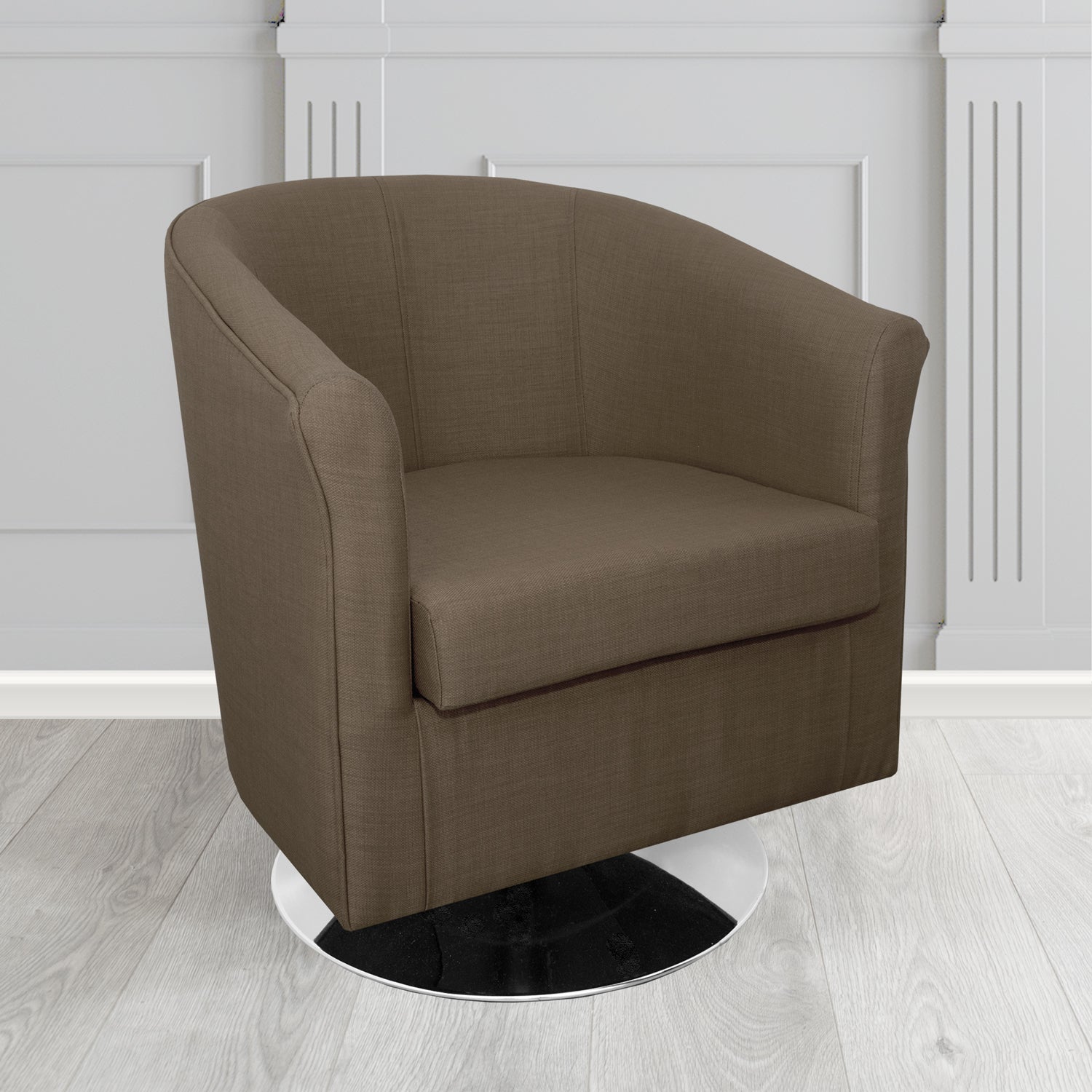 Tuscany Swivel Tub Chair in Agua Fabrics Linetta Contract Crib 5 Fabric - Antimicrobial & Waterproof
