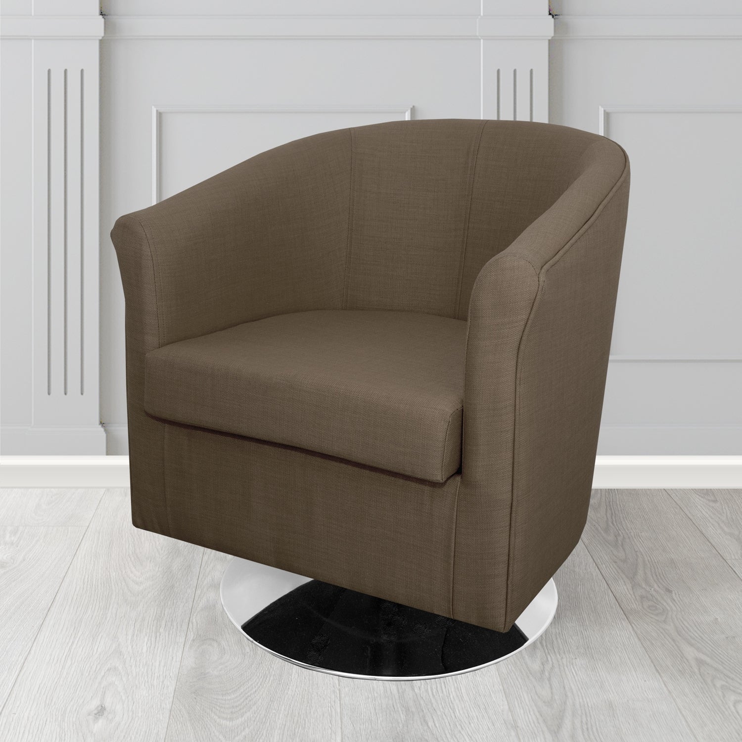 Tuscany Swivel Tub Chair in Agua Fabrics Linetta Contract Crib 5 Fabric - Antimicrobial & Waterproof