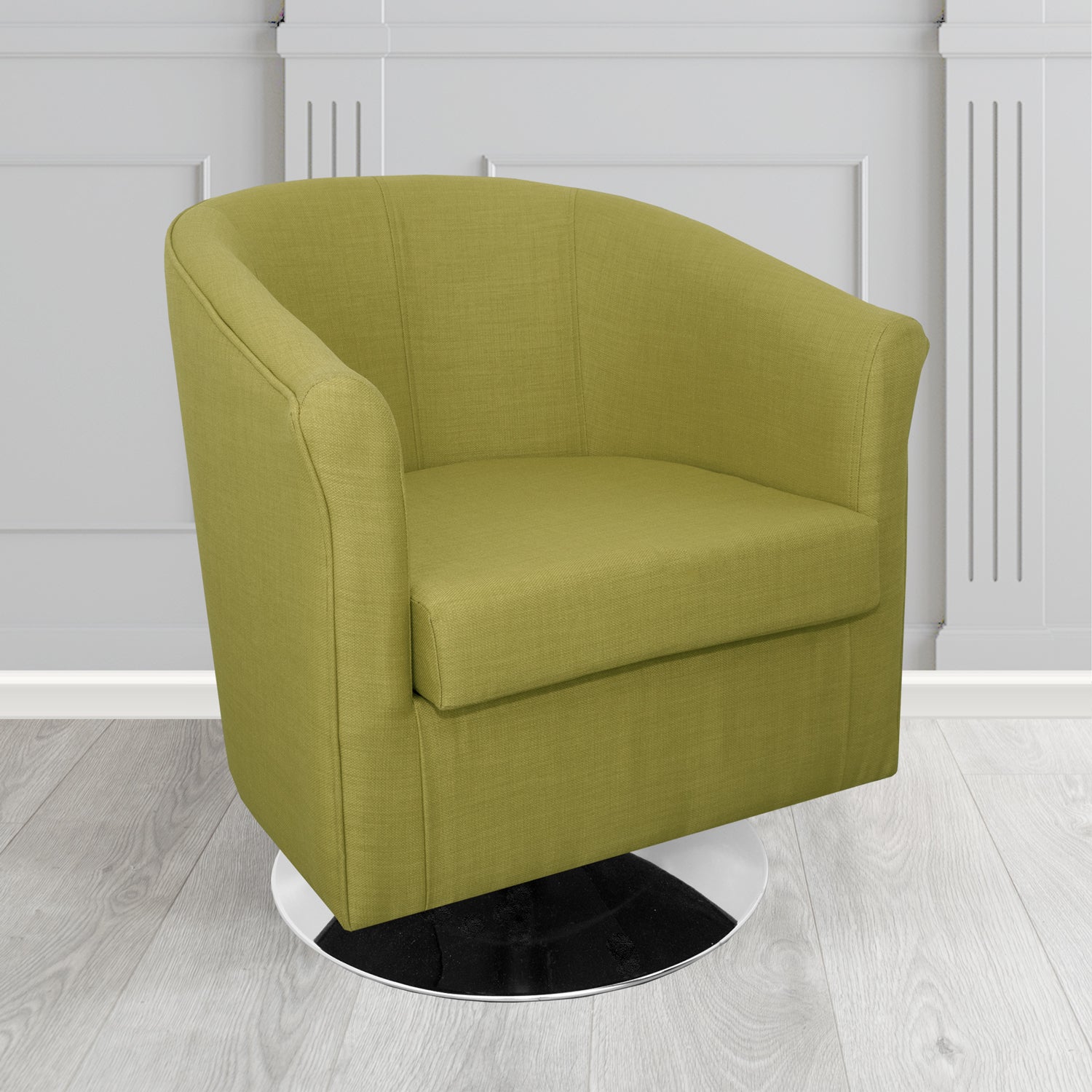 Tuscany Swivel Tub Chair in Agua Fabrics Linetta Contract Crib 5 Fabric - Antimicrobial & Waterproof