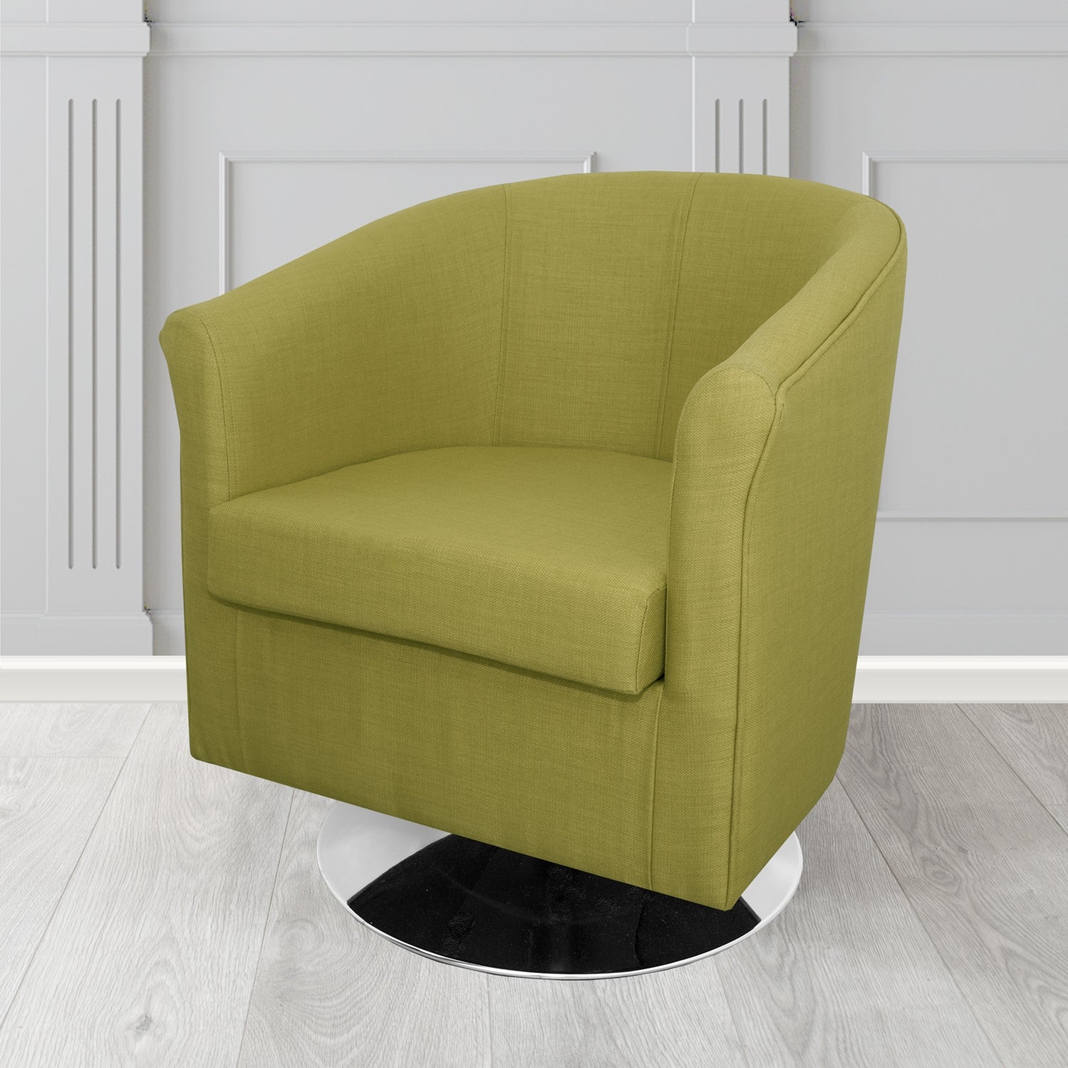 Tuscany Swivel Tub Chair in Agua Fabrics Linetta Contract Crib 5 Fabric - Antimicrobial & Waterproof