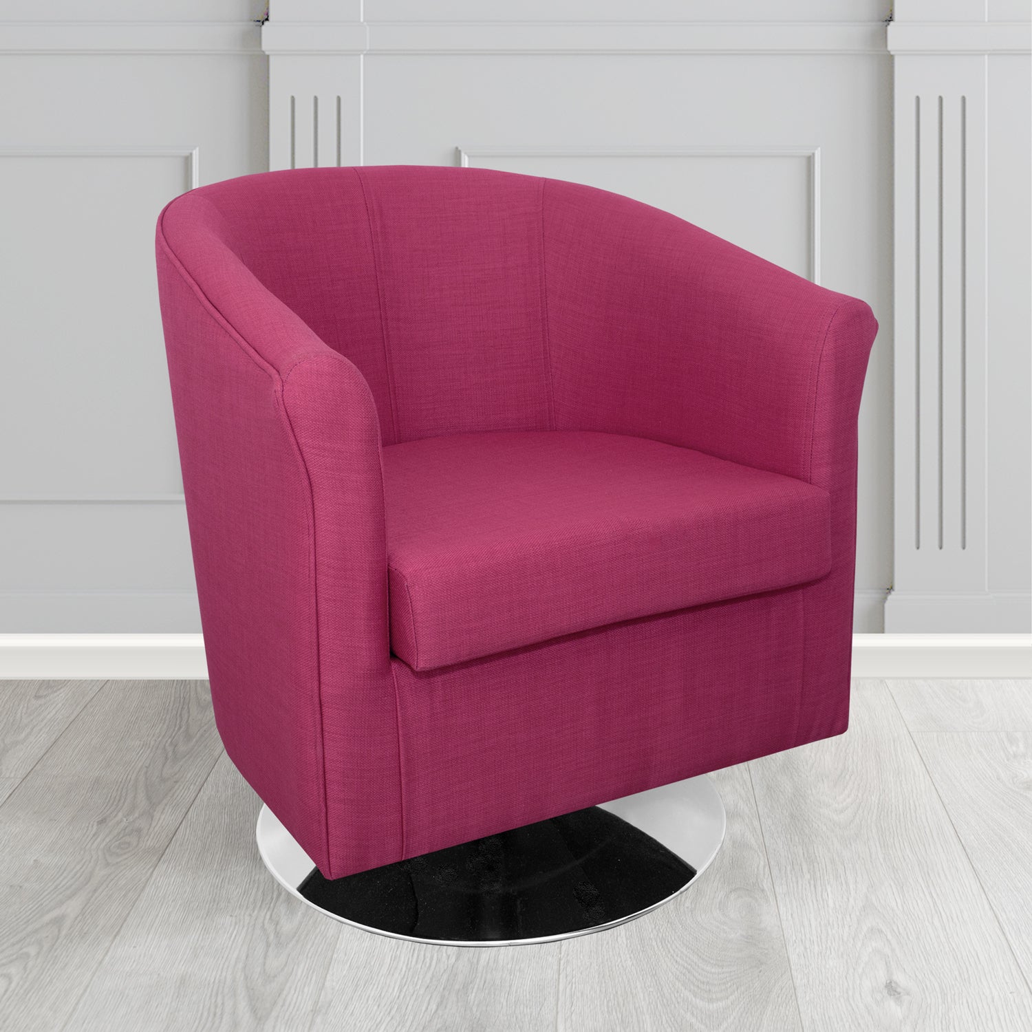 Tuscany Swivel Tub Chair in Agua Fabrics Linetta Contract Crib 5 Fabric - Antimicrobial & Waterproof