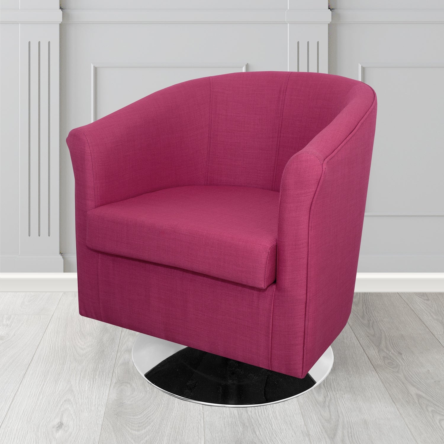 Tuscany Swivel Tub Chair in Agua Fabrics Linetta Contract Crib 5 Fabric - Antimicrobial & Waterproof