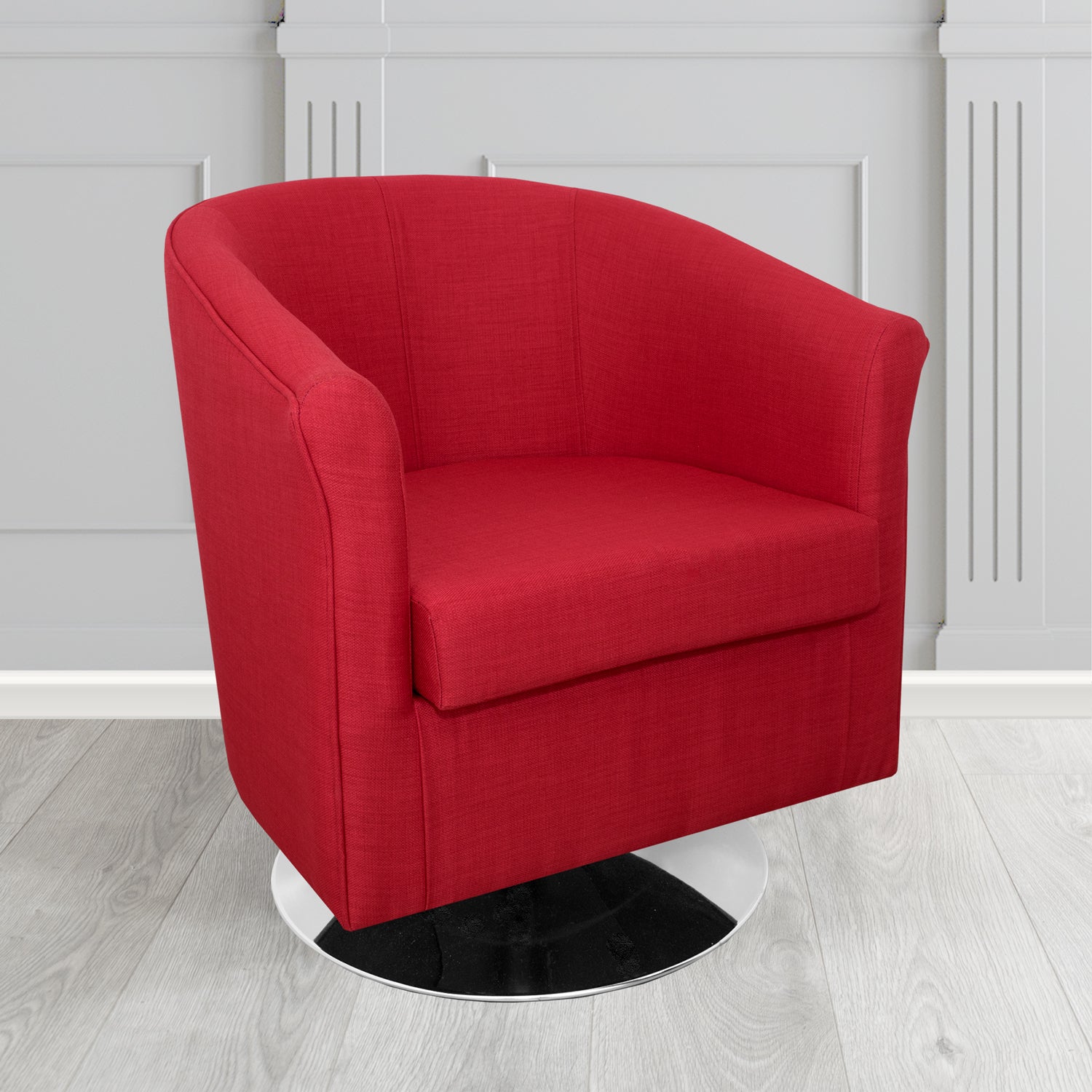 Tuscany Swivel Tub Chair in Agua Fabrics Linetta Contract Crib 5 Fabric - Antimicrobial & Waterproof