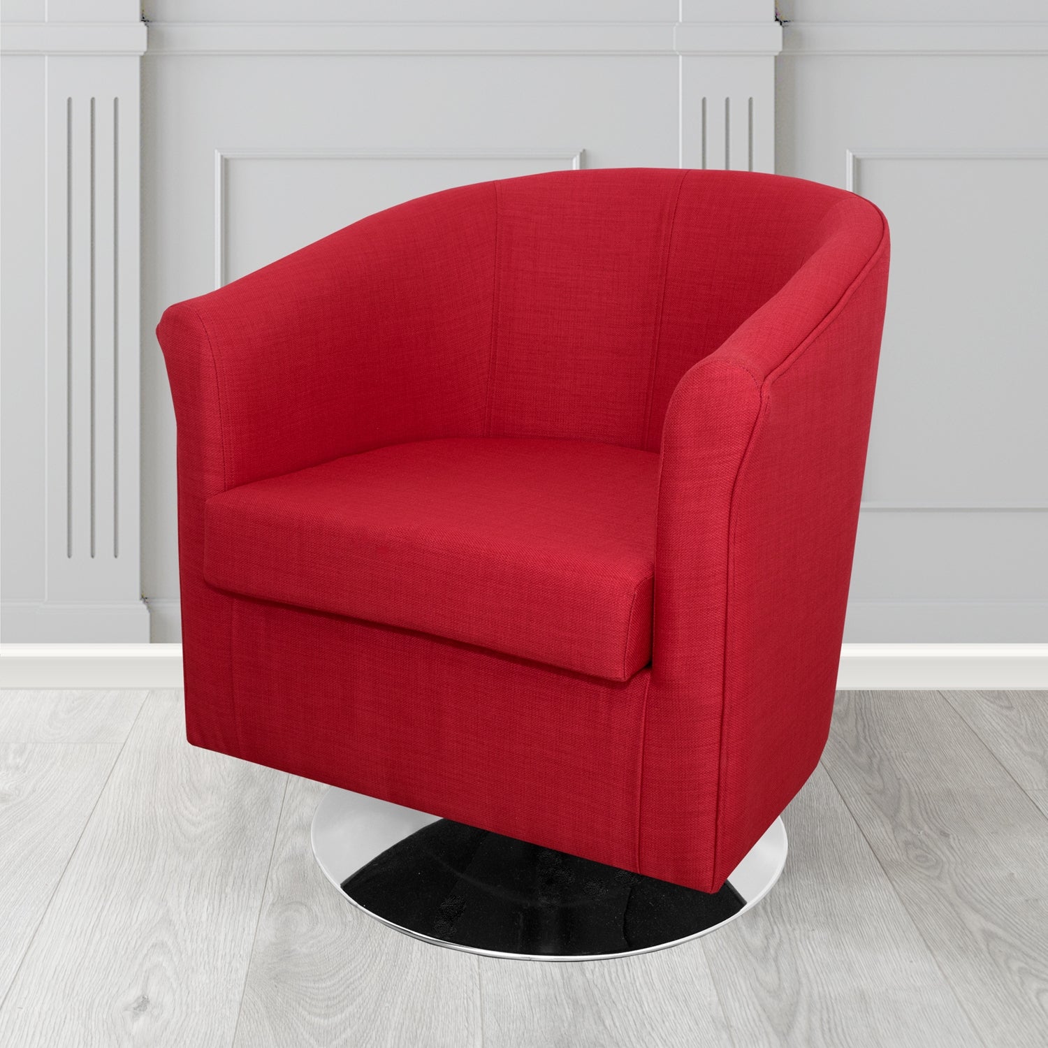 Tuscany Swivel Tub Chair in Agua Fabrics Linetta Contract Crib 5 Fabric - Antimicrobial & Waterproof