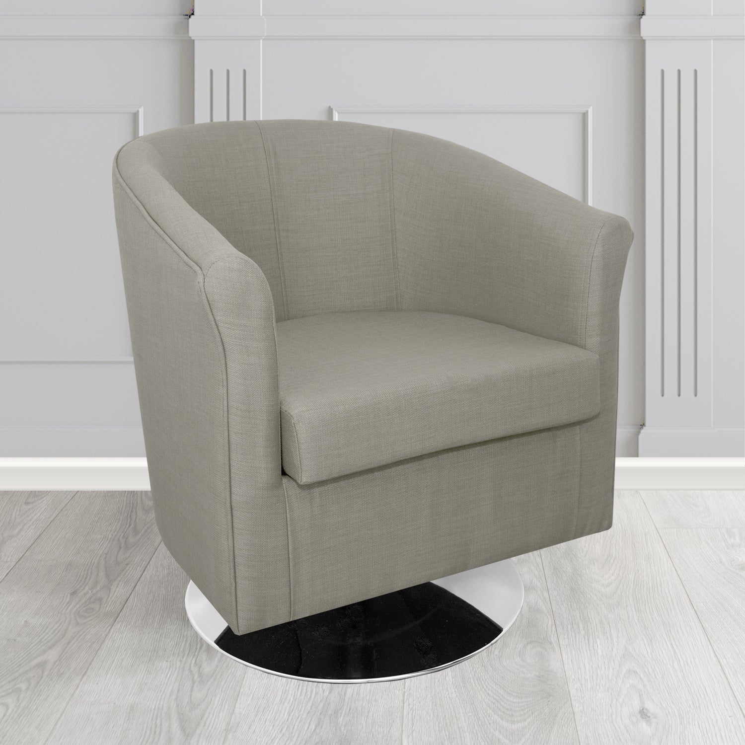 Tuscany Swivel Tub Chair in Agua Fabrics Linetta Contract Crib 5 Fabric - Antimicrobial & Waterproof