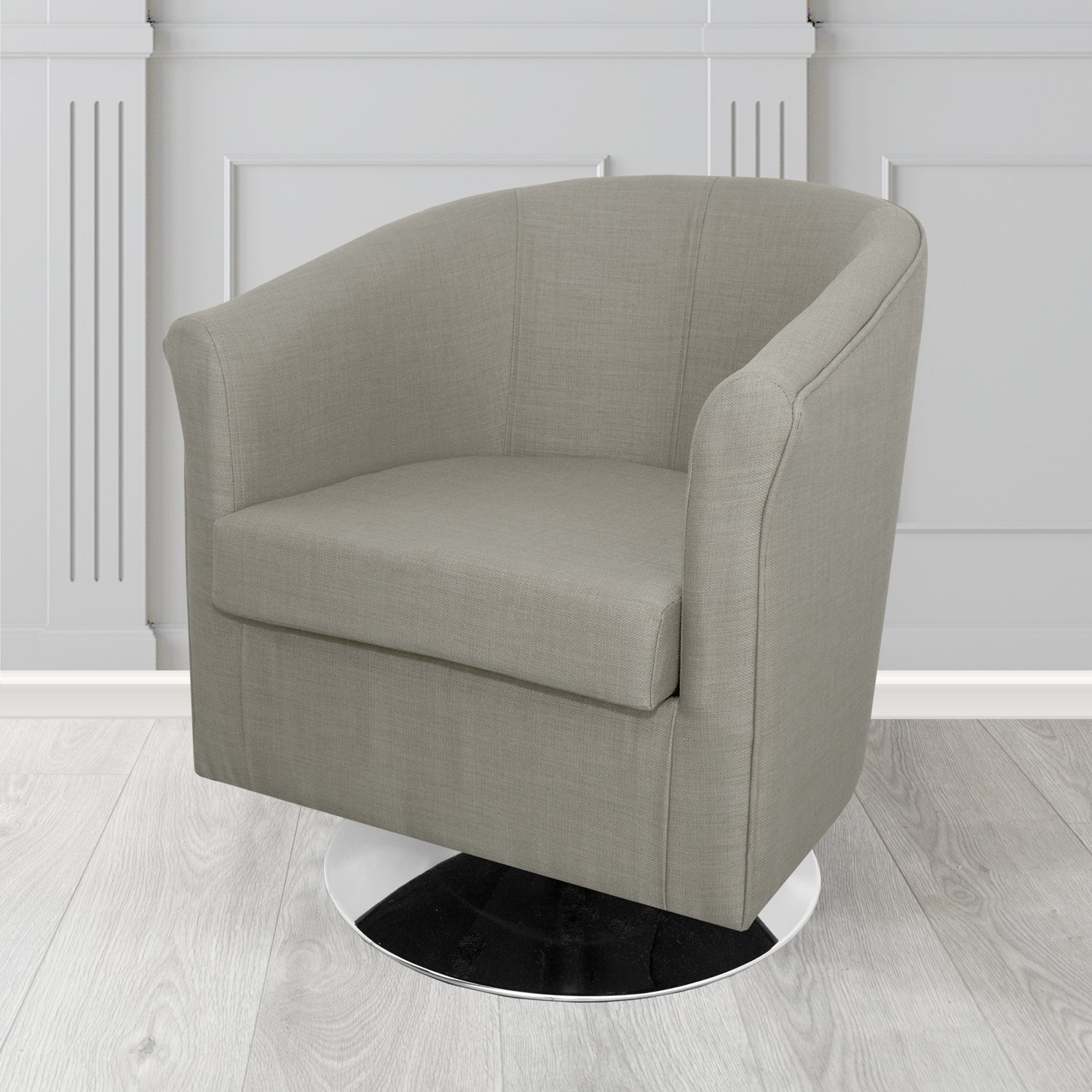 Tuscany Swivel Tub Chair in Agua Fabrics Linetta Contract Crib 5 Fabric - Antimicrobial & Waterproof