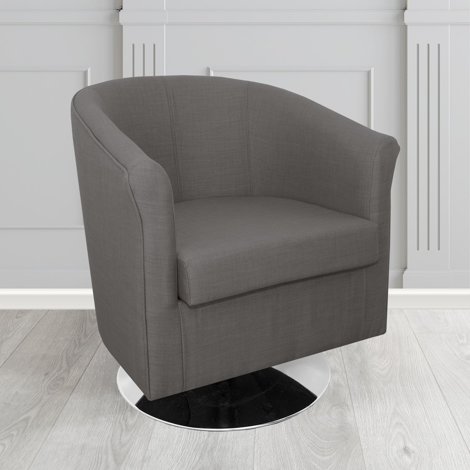 Tuscany Swivel Tub Chair in Agua Fabrics Linetta Contract Crib 5 Fabric - Antimicrobial & Waterproof