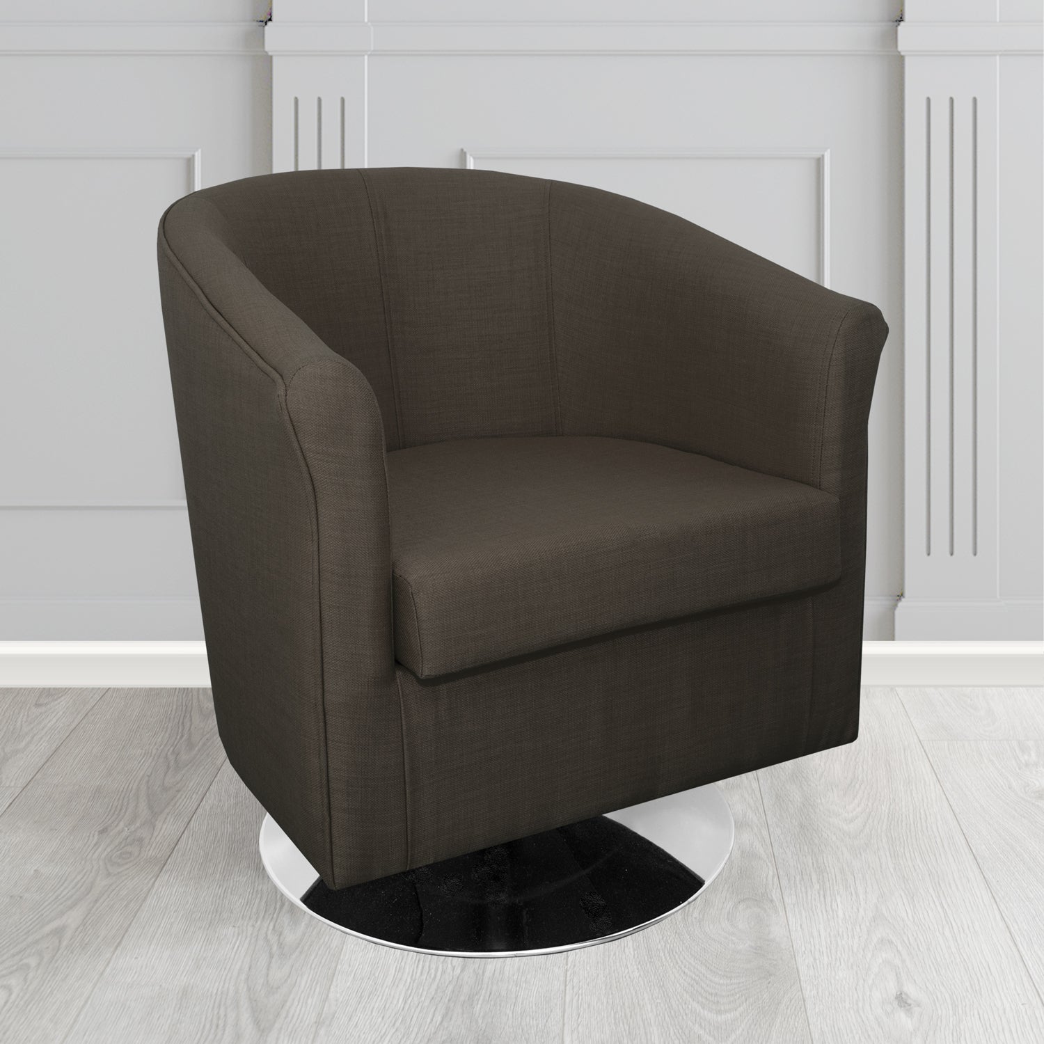 Tuscany Swivel Tub Chair in Agua Fabrics Linetta Contract Crib 5 Fabric - Antimicrobial & Waterproof