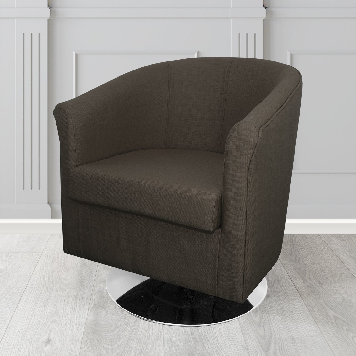 Tuscany Swivel Tub Chair in Agua Fabrics Linetta Contract Crib 5 Fabric - Antimicrobial & Waterproof