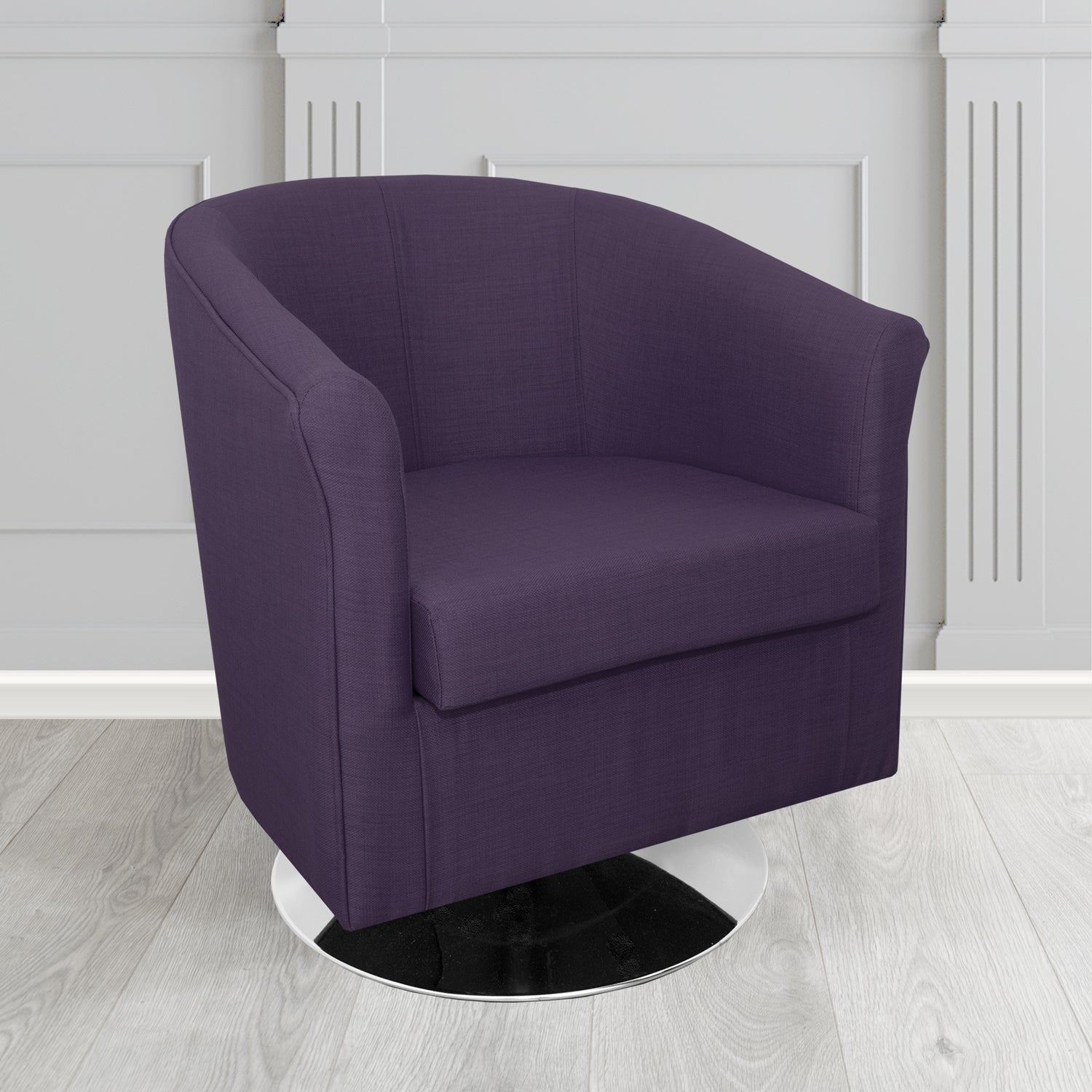 Tuscany Swivel Tub Chair in Agua Fabrics Linetta Contract Crib 5 Fabric - Antimicrobial & Waterproof