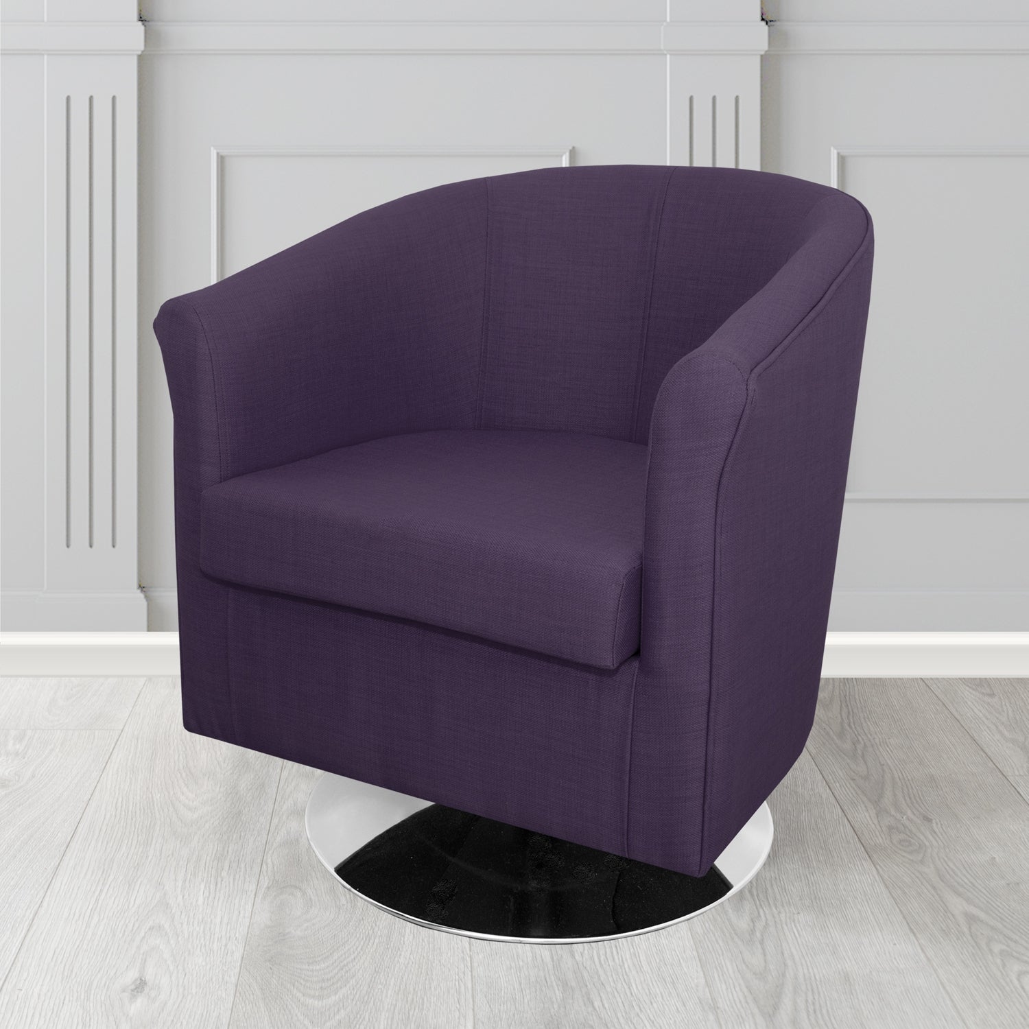 Tuscany Swivel Tub Chair in Agua Fabrics Linetta Contract Crib 5 Fabric - Antimicrobial & Waterproof