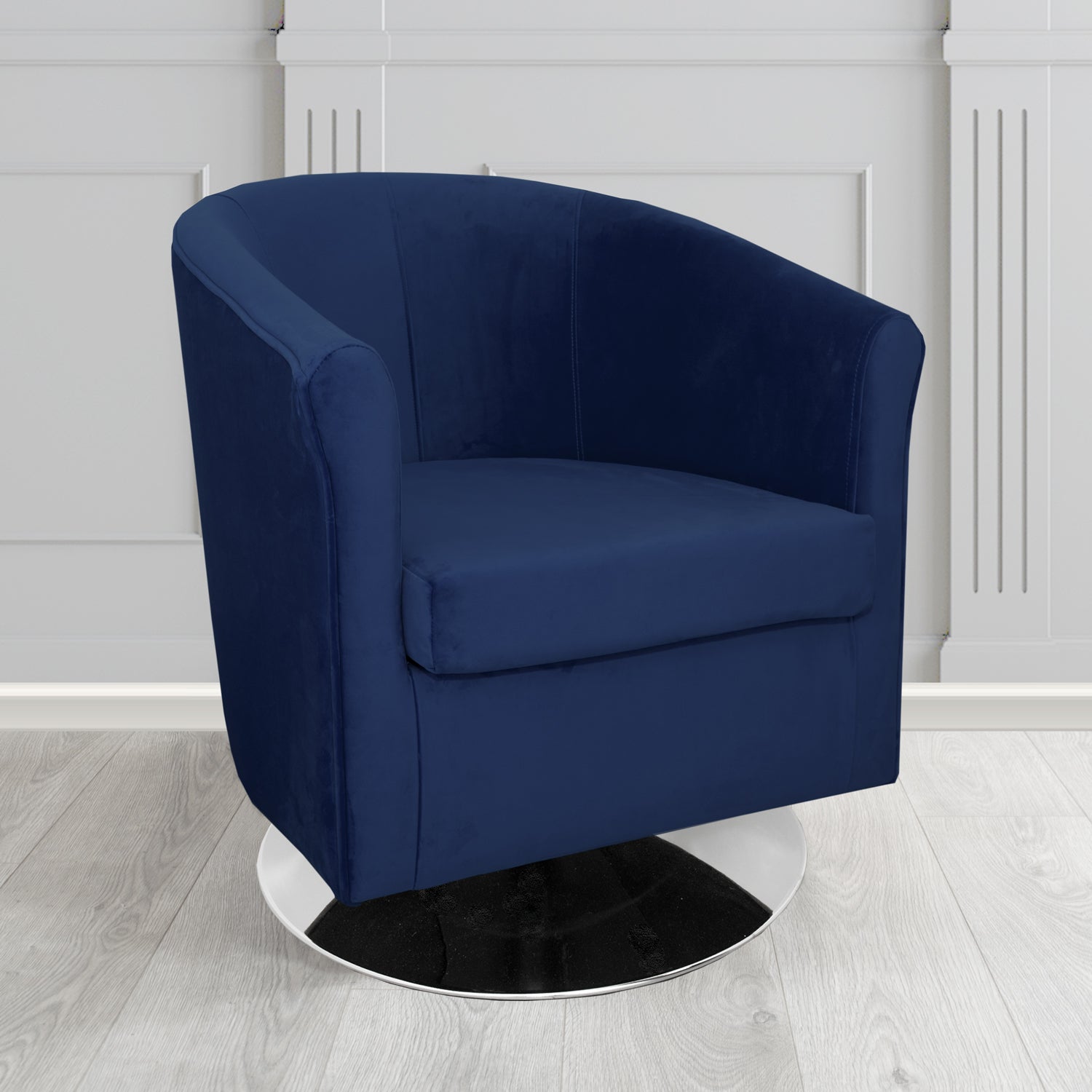 Tuscany Swivel Tub Chair in Tubz Monaco Plush Velvet Fabric